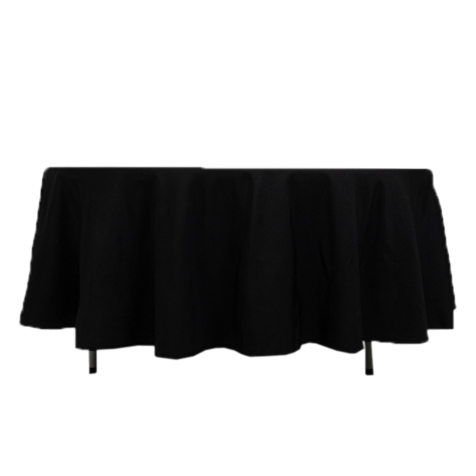 Fire Retardant Premium Polyester 108" Round Tablecloth Black - Stylish High-Performance Table Cover for Large Gatherings
