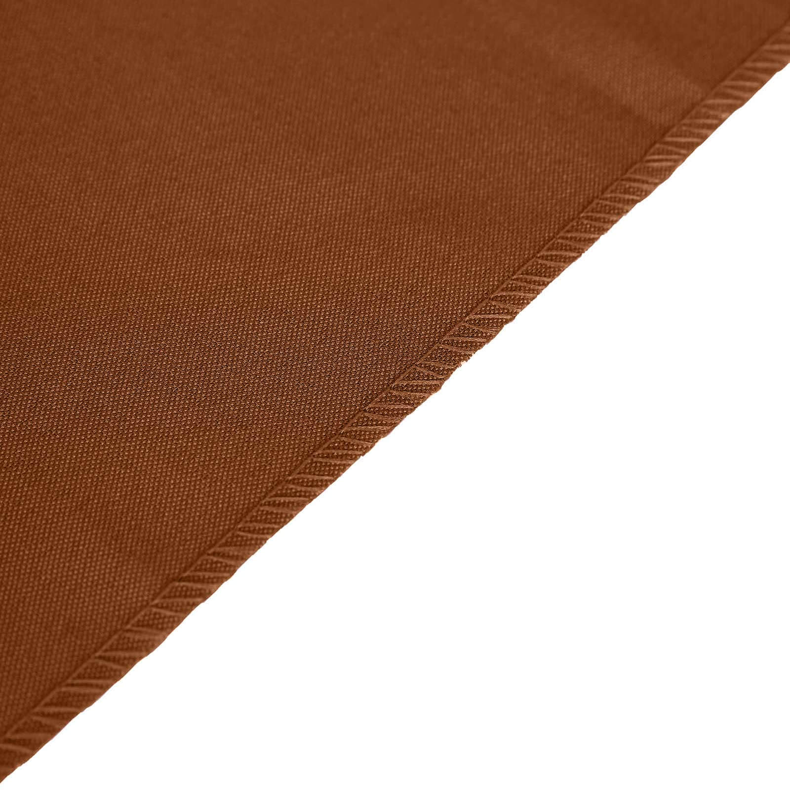 Polyester 12"x108" Table Runner Cinnamon Brown - Durable & Wrinkle-Resistant Table Decor
