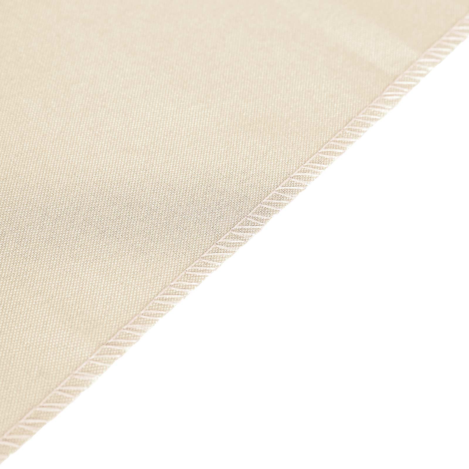 Polyester 12"x108" Table Runner Beige - Durable & Wrinkle-Resistant Table Decor