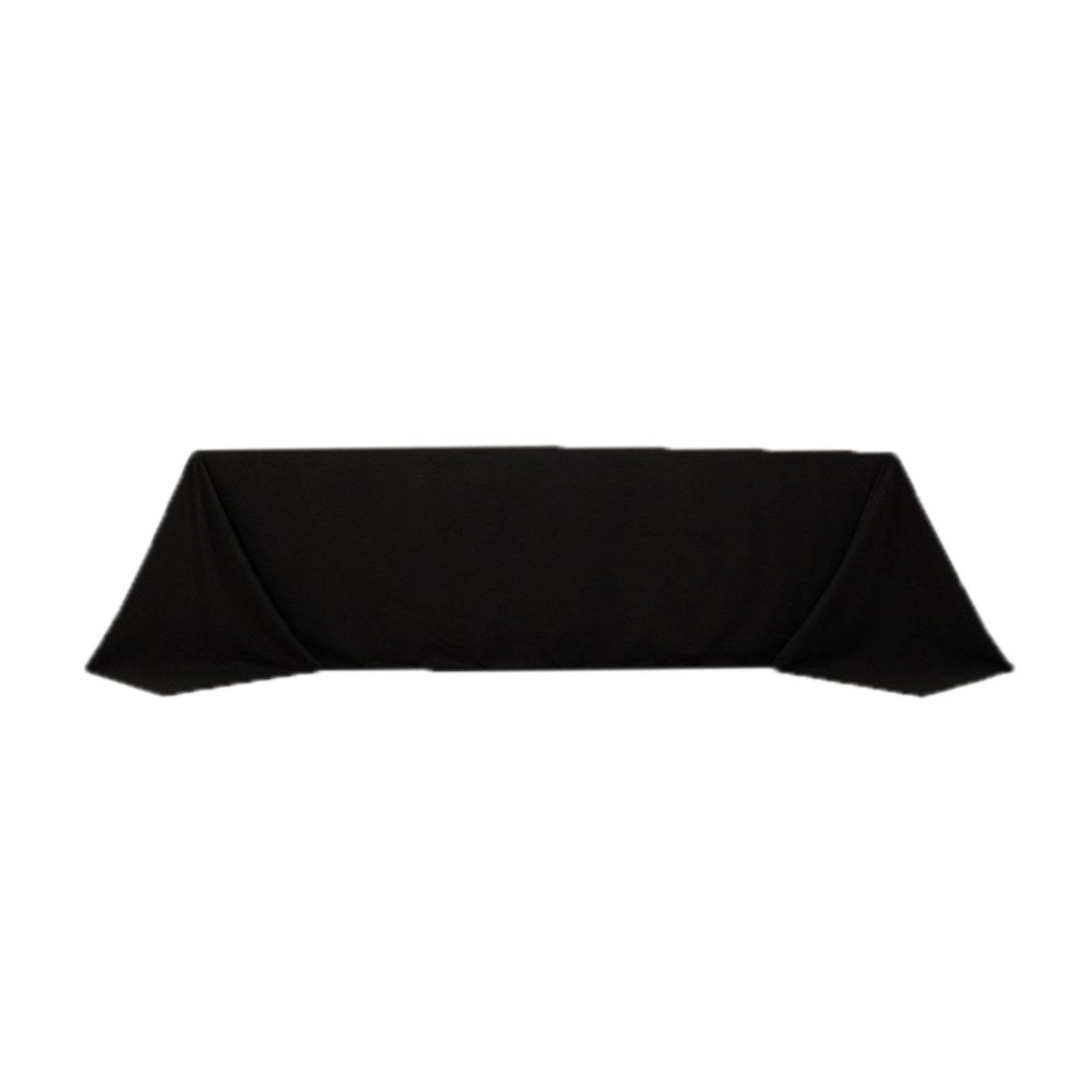 Cotton Blend 90"x156" Rectangle Tablecloth Black - Seamless Wrinkle-Resistant Table Cover