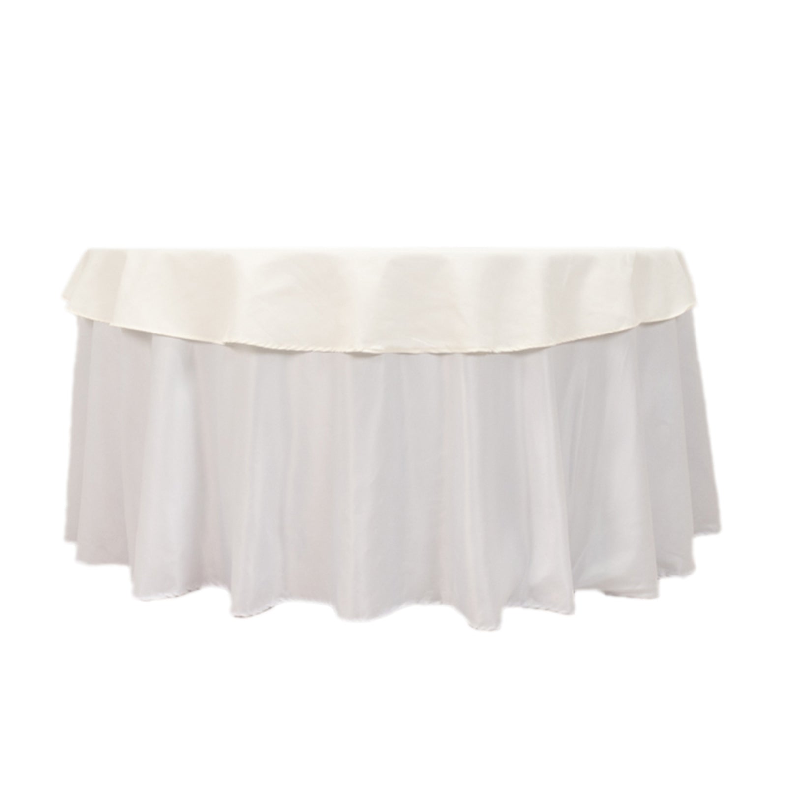 Cotton Blend 70" Round Tablecloth Ivory - Wrinkle-Resistant Table Cover