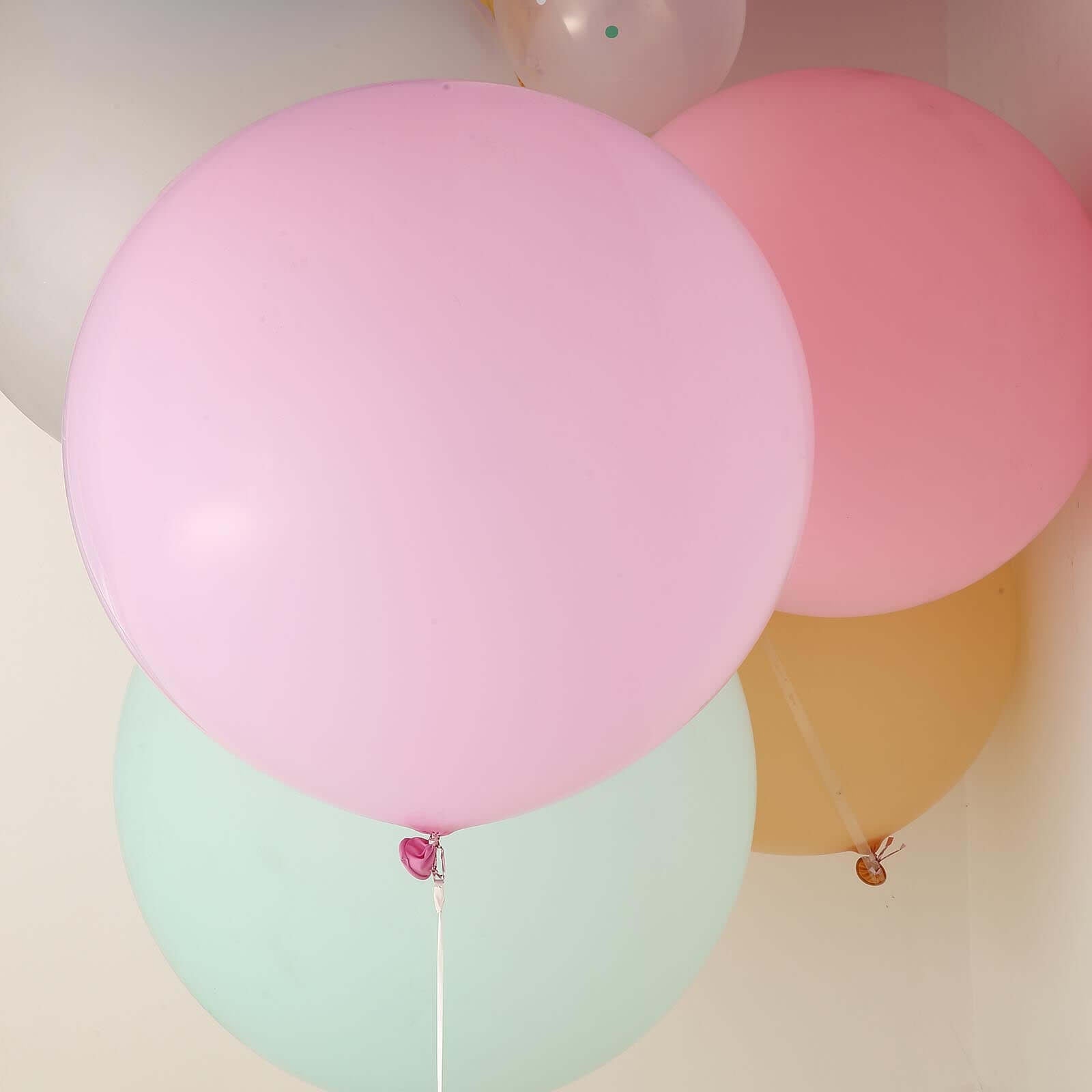 2 Pack 32" Large Matte Pastel Pink Helium Air Premium Latex Balloons