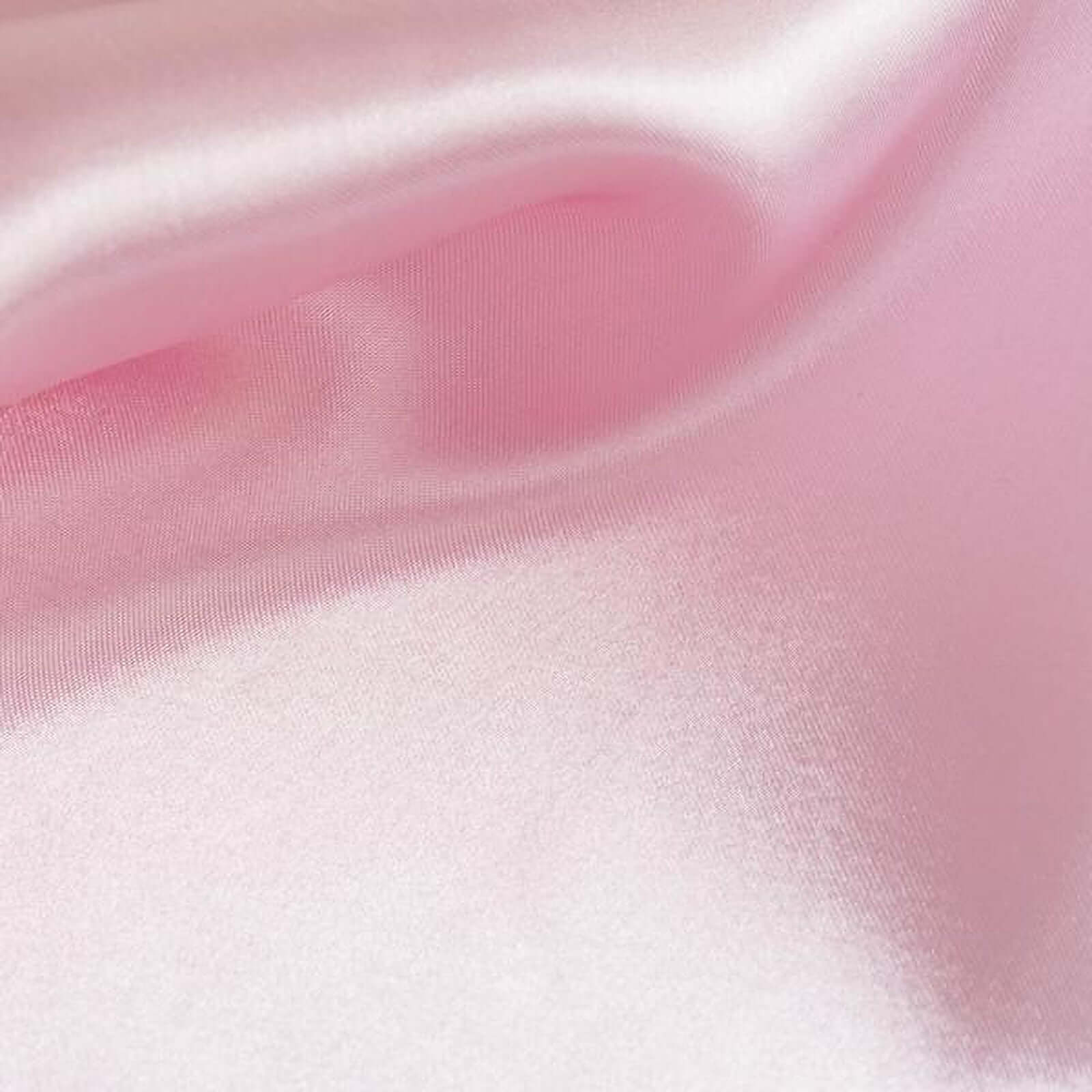 5 Pack Satin Chair Sashes Pink - Durable Chair Bows with Shiny Finish 6"x106"