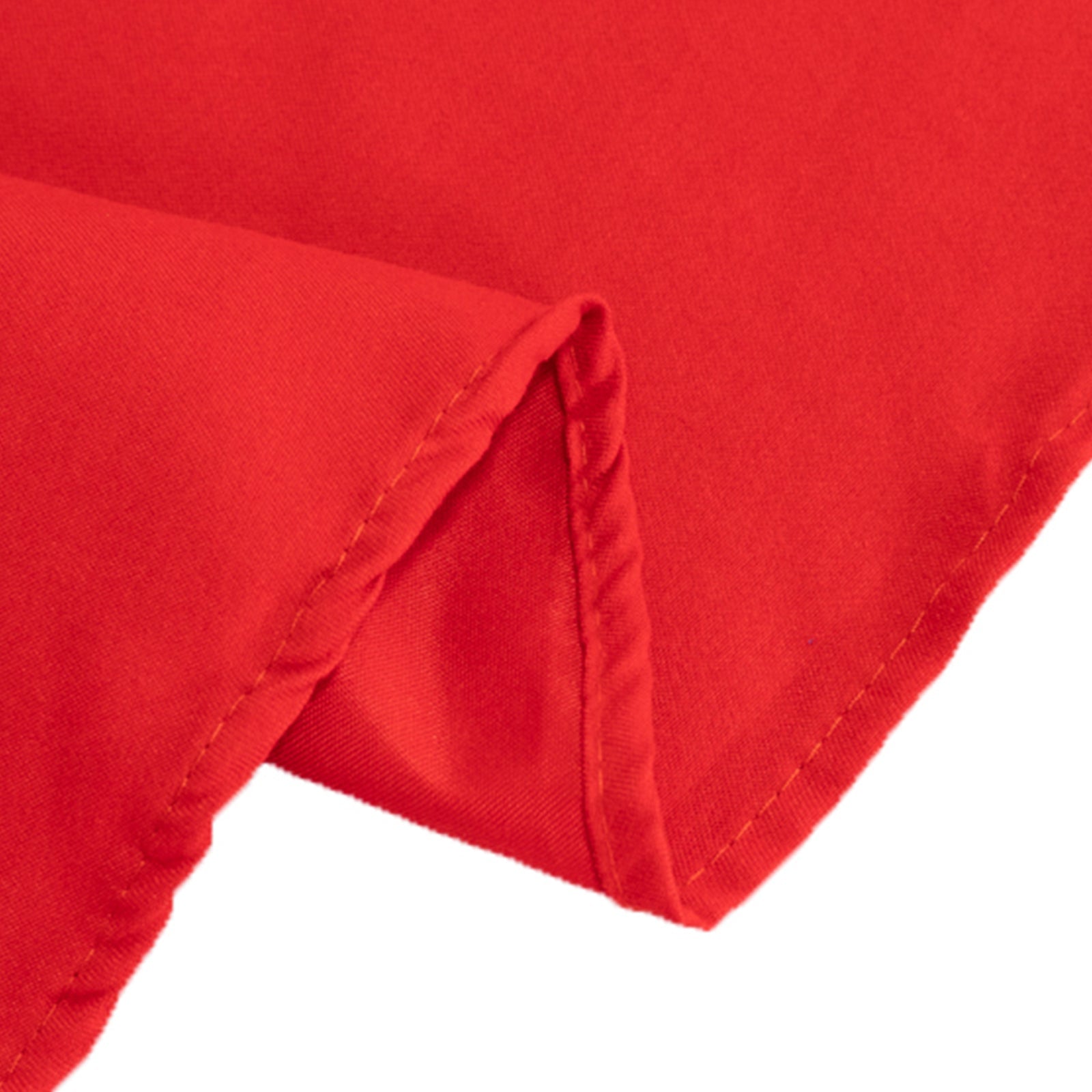 Cotton Blend 90" Round Tablecloth Red - Wrinkle-Resistant Table Cover