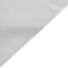 Polyester 12"x108" Table Runner Silver - Durable & Wrinkle-Resistant Table Decor
