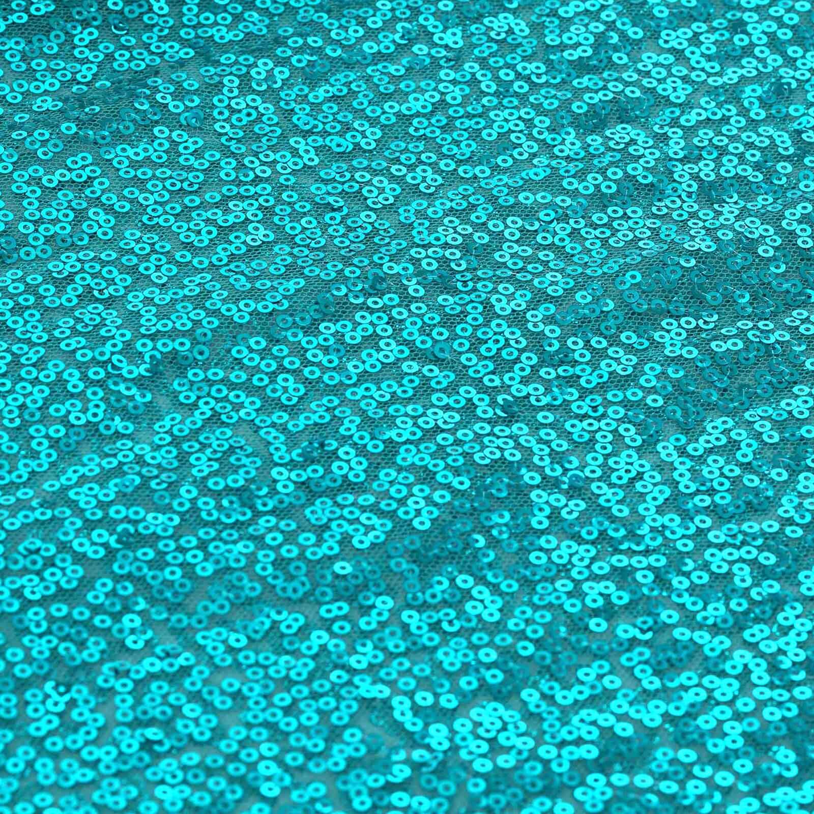 Sequin 12"x108" Table Runner Turquoise - Glittering Design
