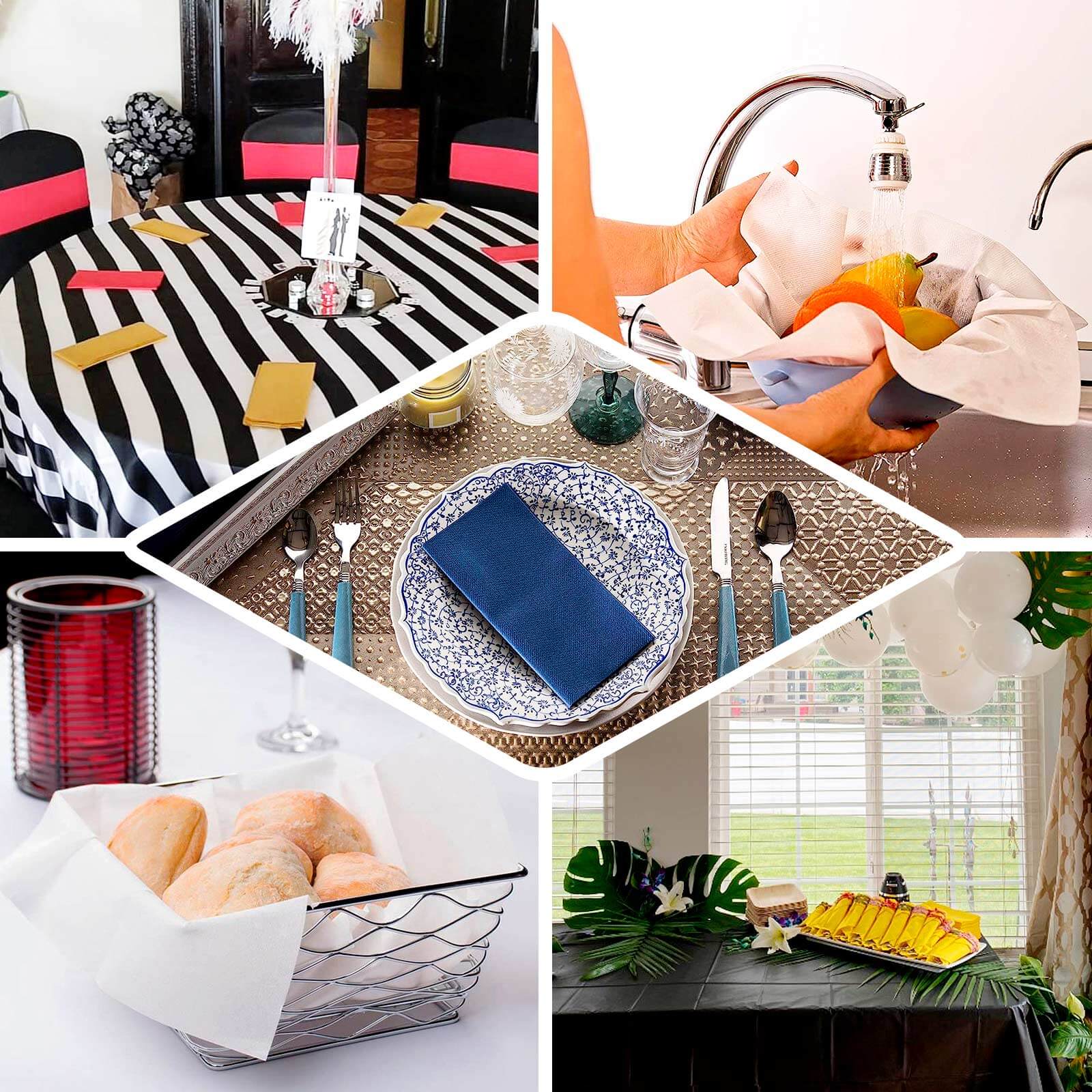 20 Pack Linen-Like Paper 8.5"x4" Napkins Dusty Rose - Highly Absorbent & Disposable Airlaid Guest Towels