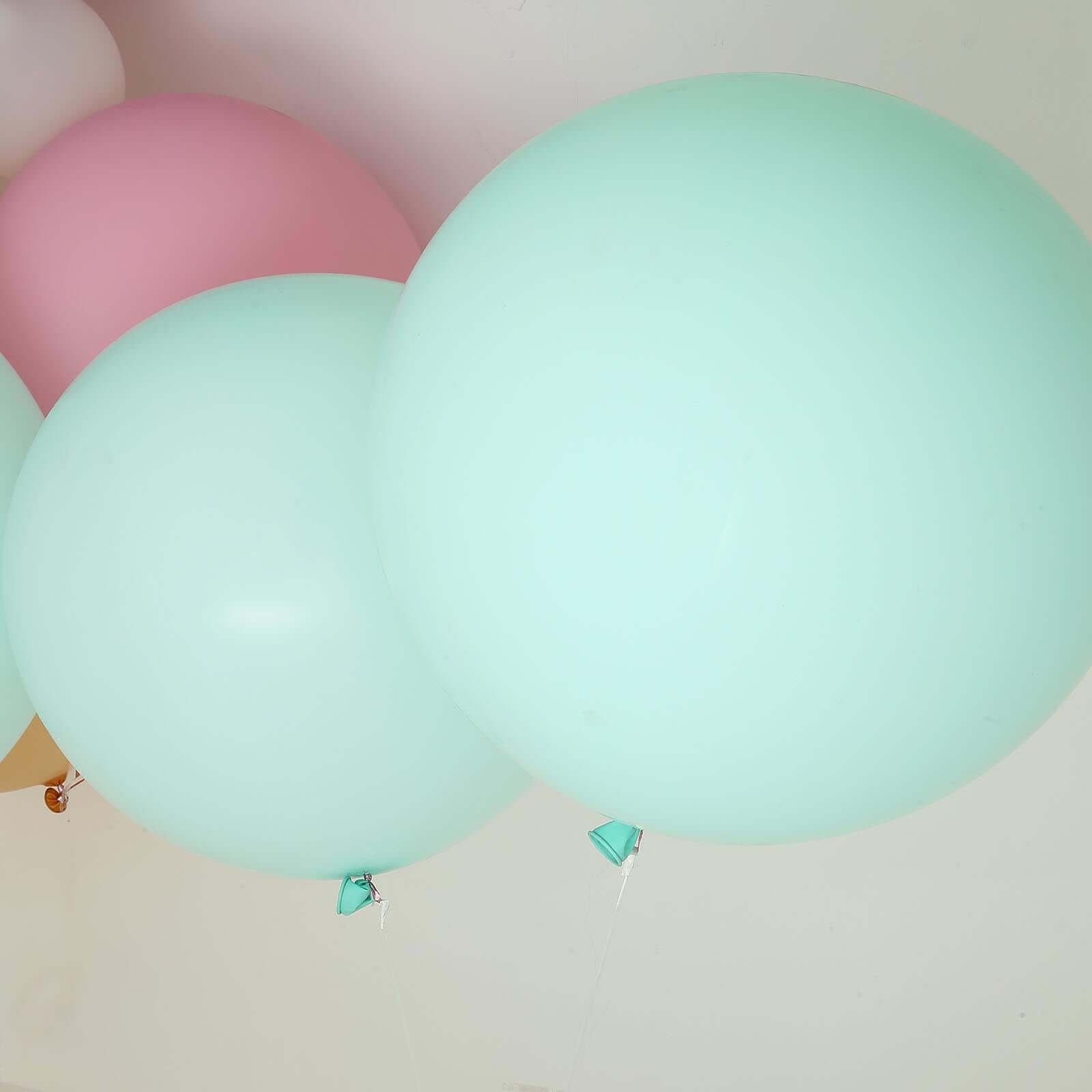 2 Pack 32" Large Matte Pastel Seafoam Helium or Air Latex Balloons
