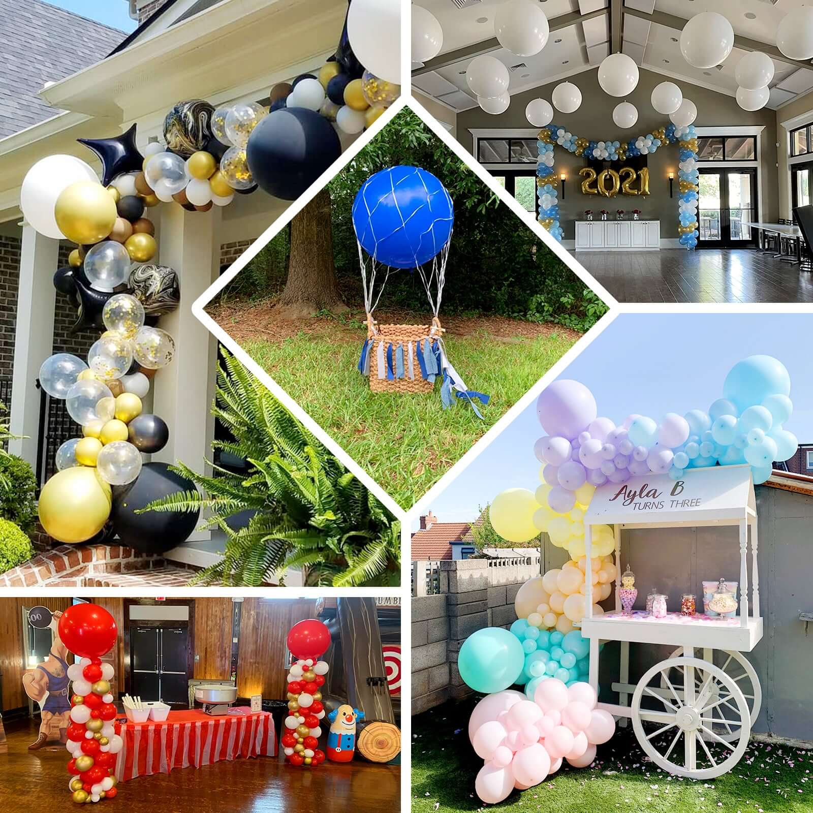 2 Pack 32" Large Matte Red Helium or Air Premium Latex Balloons