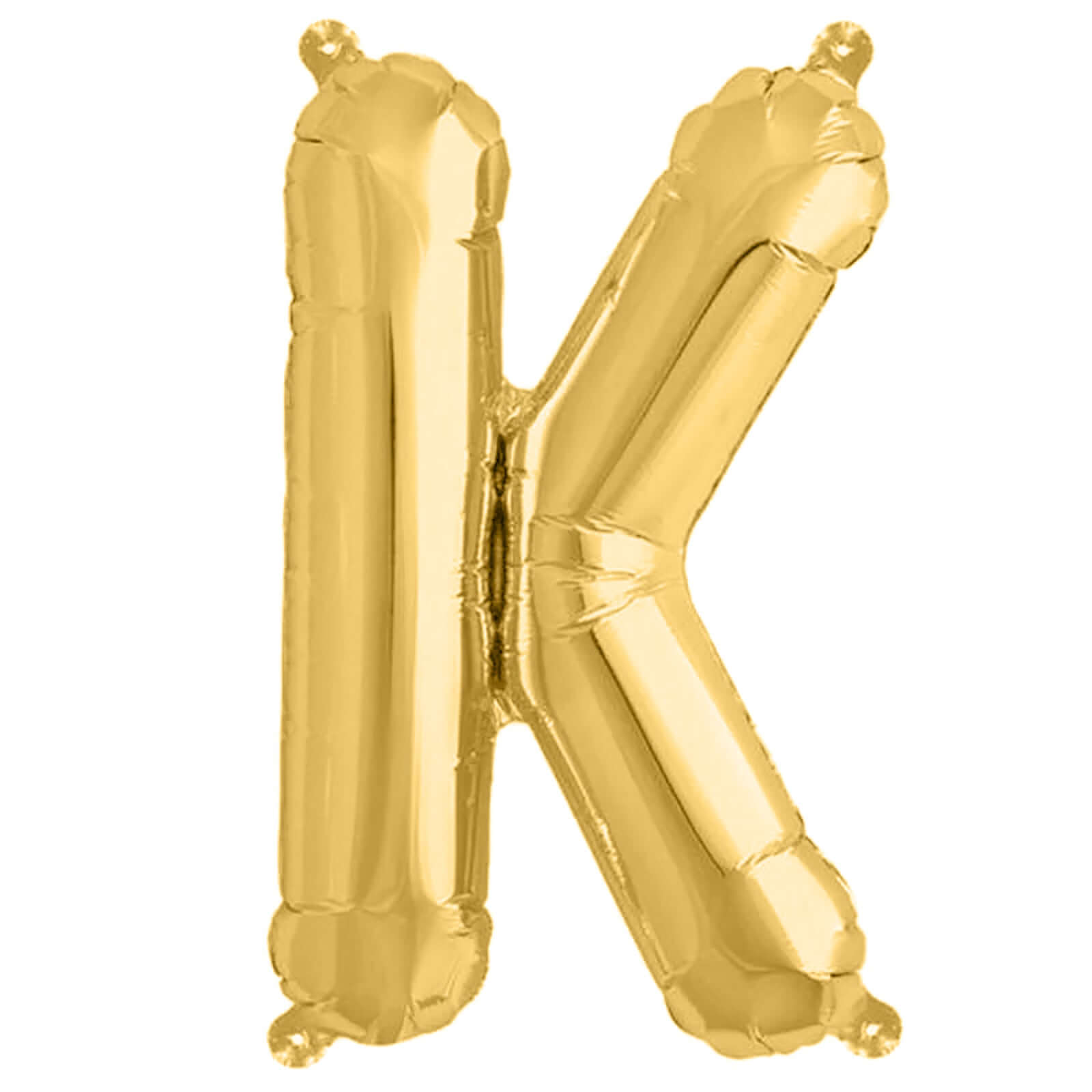 13" Matte Gold Letter and Number Balloons, Mylar Foil Balloons