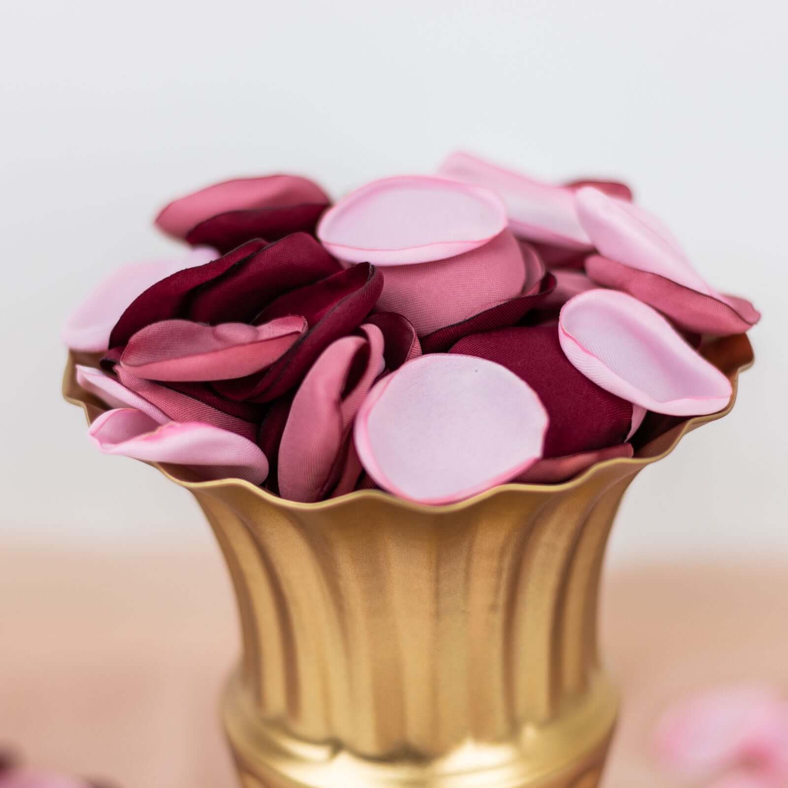 400-Pack Rose Petals Life-Like Flower Confetti Dusty Rose Mix Matte Silk Round - Decorative Event Table Scatters 2"