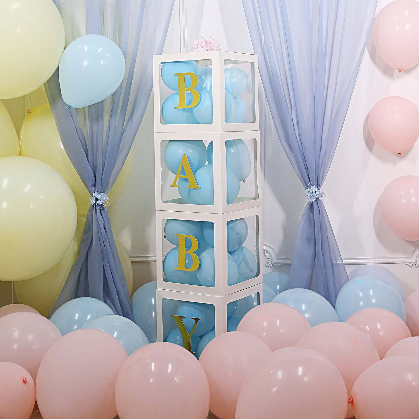 4-Pack Stickers Banner Custom Alphabet "W" Design Gold - Text Stick-On Decorative Letters 5"