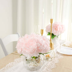 2 Bushes 17" Blush Artificial Silk Peony Flower Bouquets, Real Touch Peonies Spray