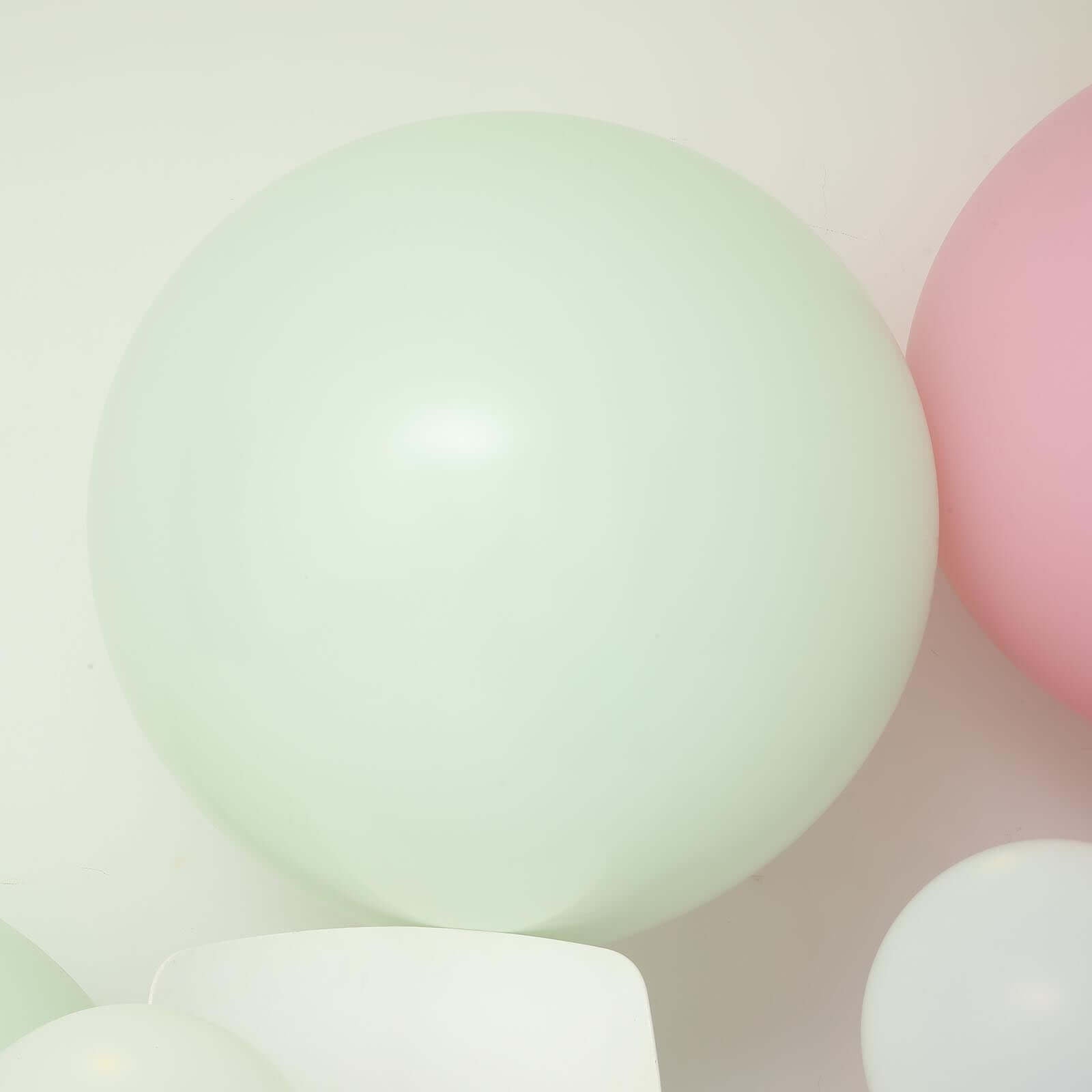 2 Pack 32" Large Matte Pastel Mint Helium Air Premium Latex Balloons