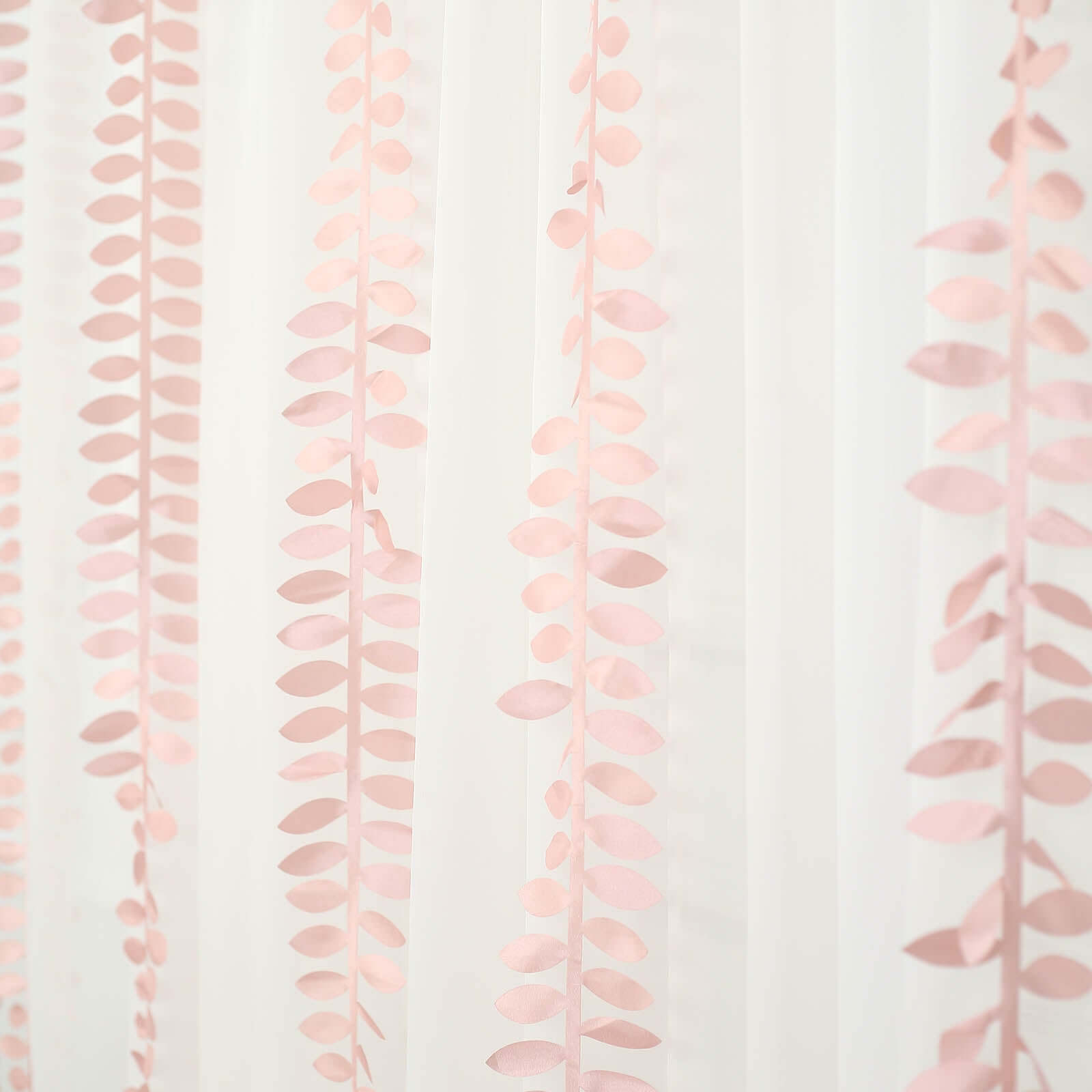 Taffeta Ribbon Sash with 4" Leaf Petal Design Dusty Rose 50ft - Sophisticated Artificial Fabric Garland