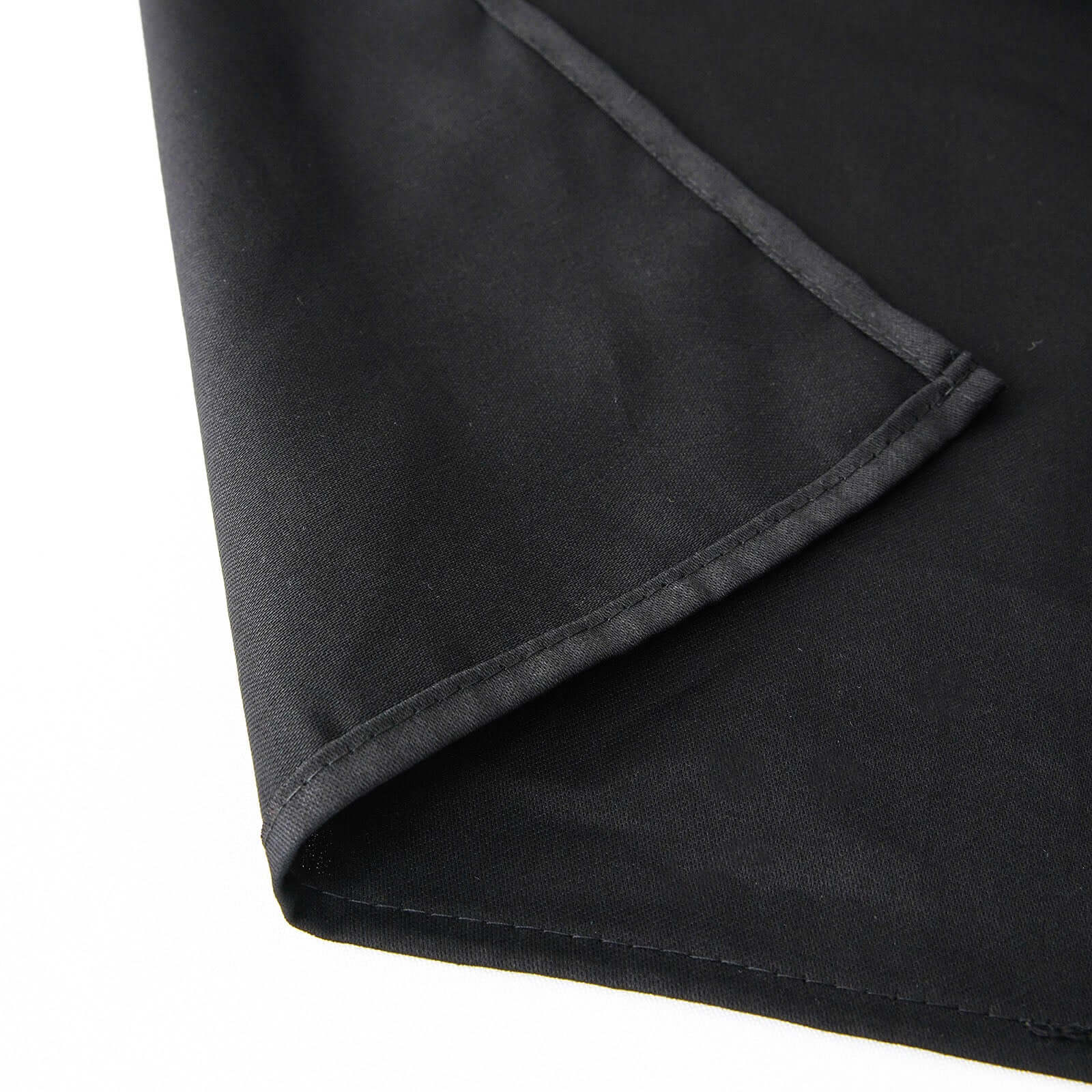 100% Cotton 54"x54" Table Overlay Square Tablecloth Black Linen - Soft & Breathable Fabric Table Topper
