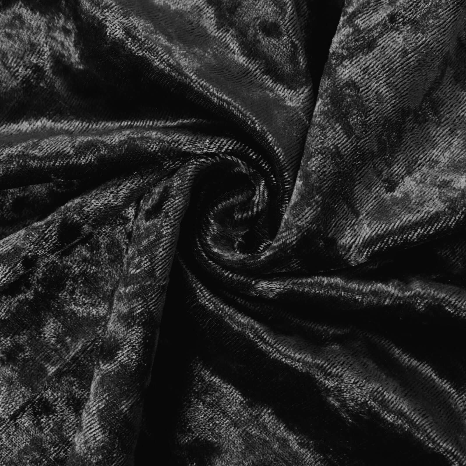 Set of 5 Black Crushed Velvet Cylinder Pedestal Stand Covers, Premium Pillar Prop Covers