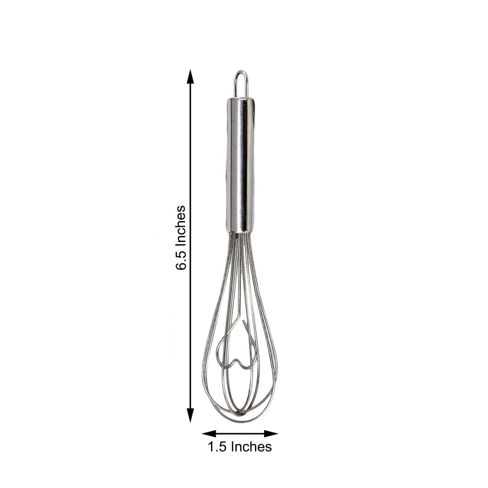 Heart Shaped Stainless Steel Whisk Party Favor With Free Gift Box, Ribbon & Thank You Tag