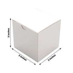 100 Pack 3" Easy DIY White Party Or Shower Favor Candy Gift Boxes
