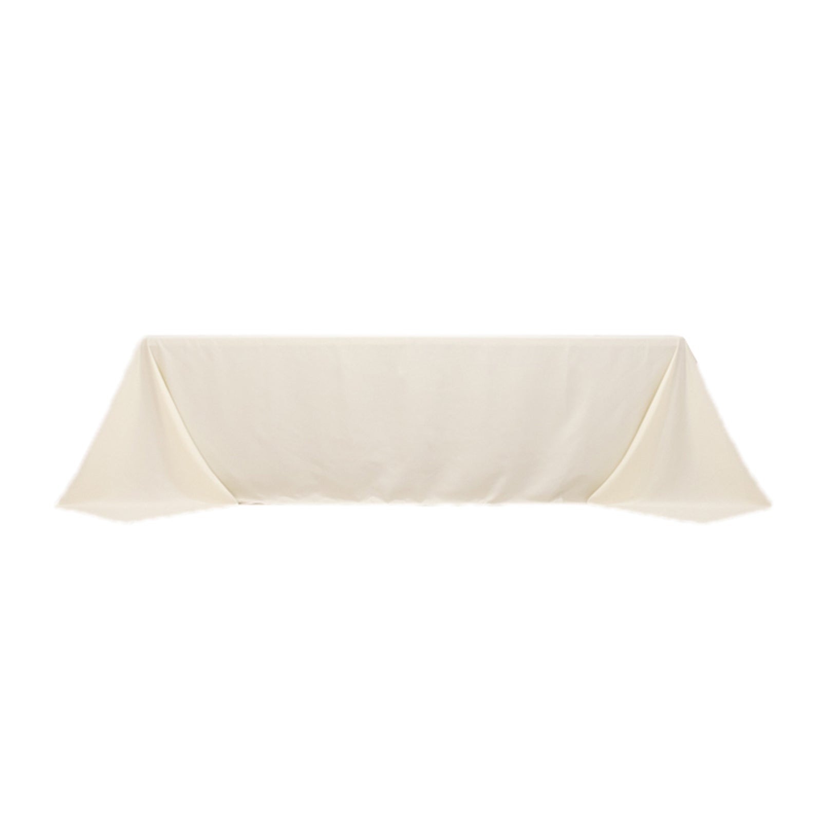 Cotton Blend 90"x156" Rectangle Tablecloth Ivory - Seamless Wrinkle-Resistant Table Cover
