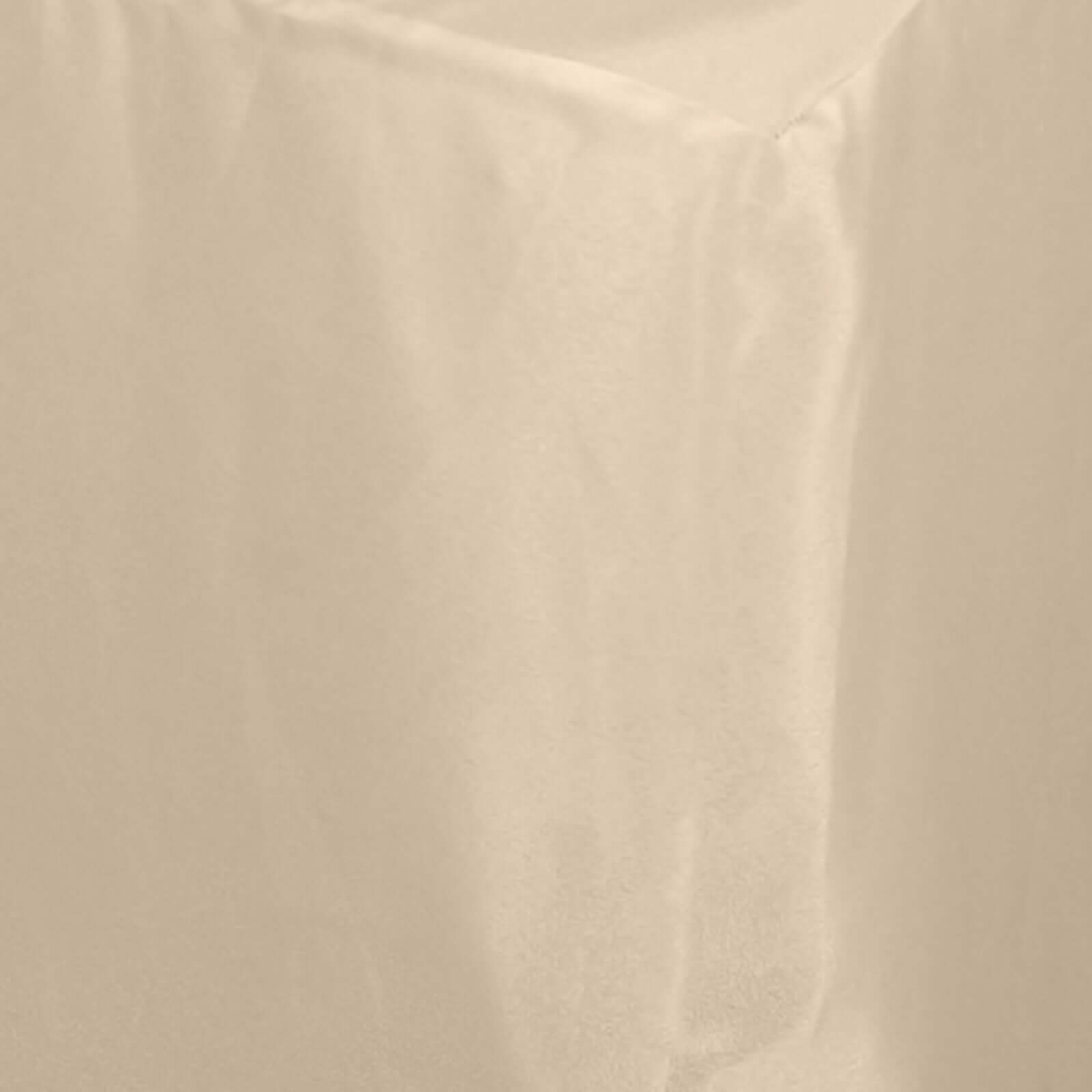 Fitted Polyester 72"x30" Rectangle Tablecloth Nude - Durable Table Cover