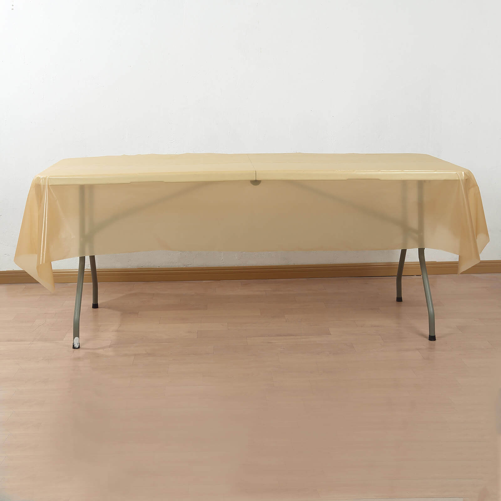 Plastic Table Cover Roll Gold with Slide Cutter - Customizable Disposable Tablecloth Roll 54"x300ft