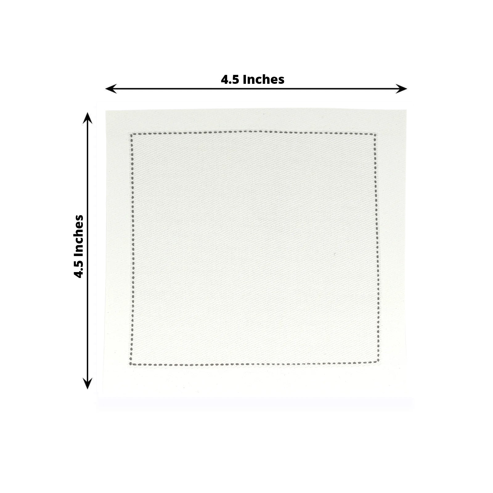 Disposable Cotton Cocktail Napkins – 50 White 4.5" x 4.5" Napkins for High-End Bars, Receptions & Parties