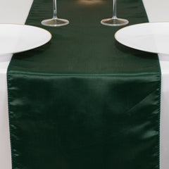 Lamour Satin 12"x108" Table Runner Hunter Emerald Green - Smooth & Lustrous Finish