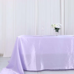 Satin Rectangular 90"x132" Tablecloth Lavender Lilac - Seamless Table Cover
