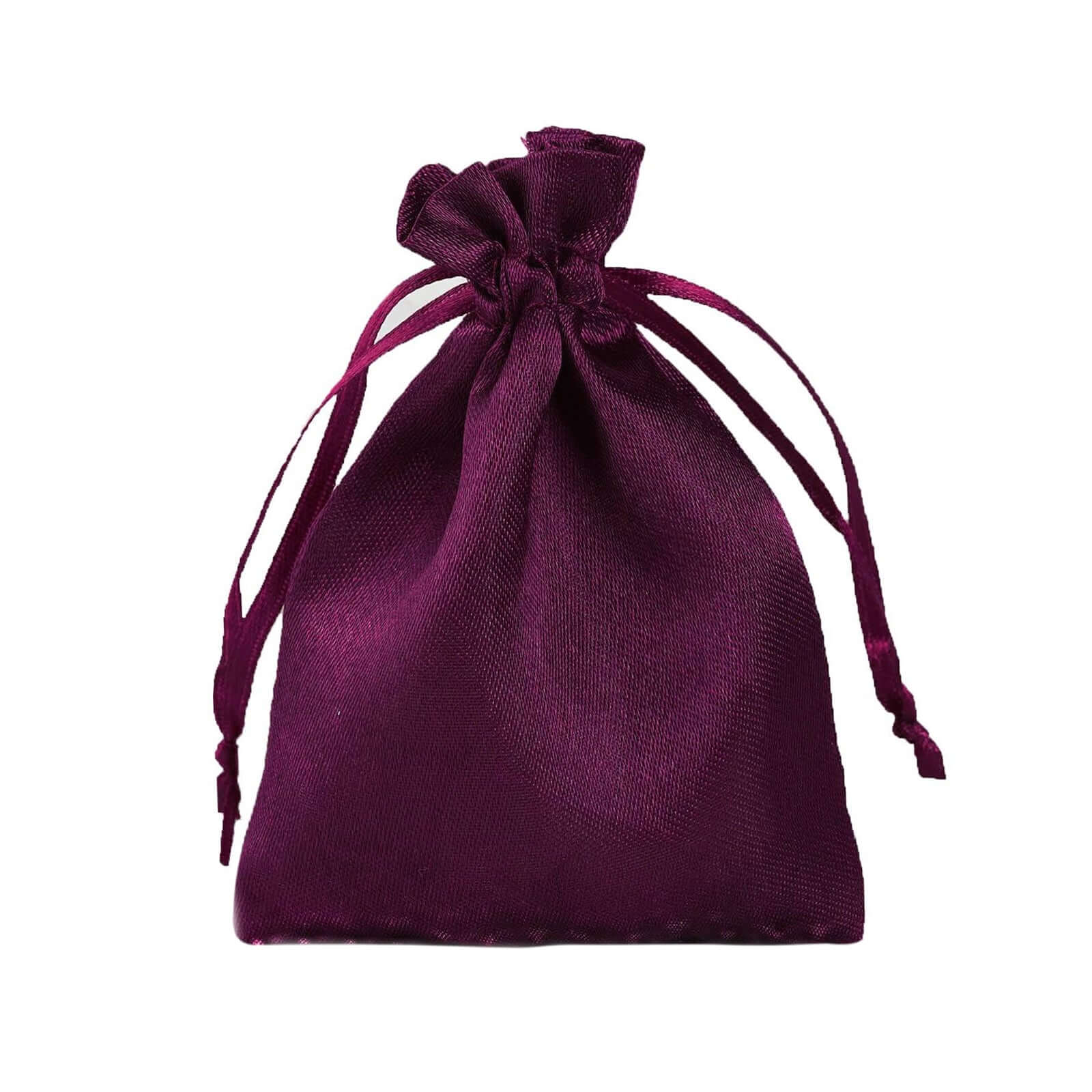12 Pack 3"x4" Eggplant Satin Drawstring Wedding Party Favor Gift Bags