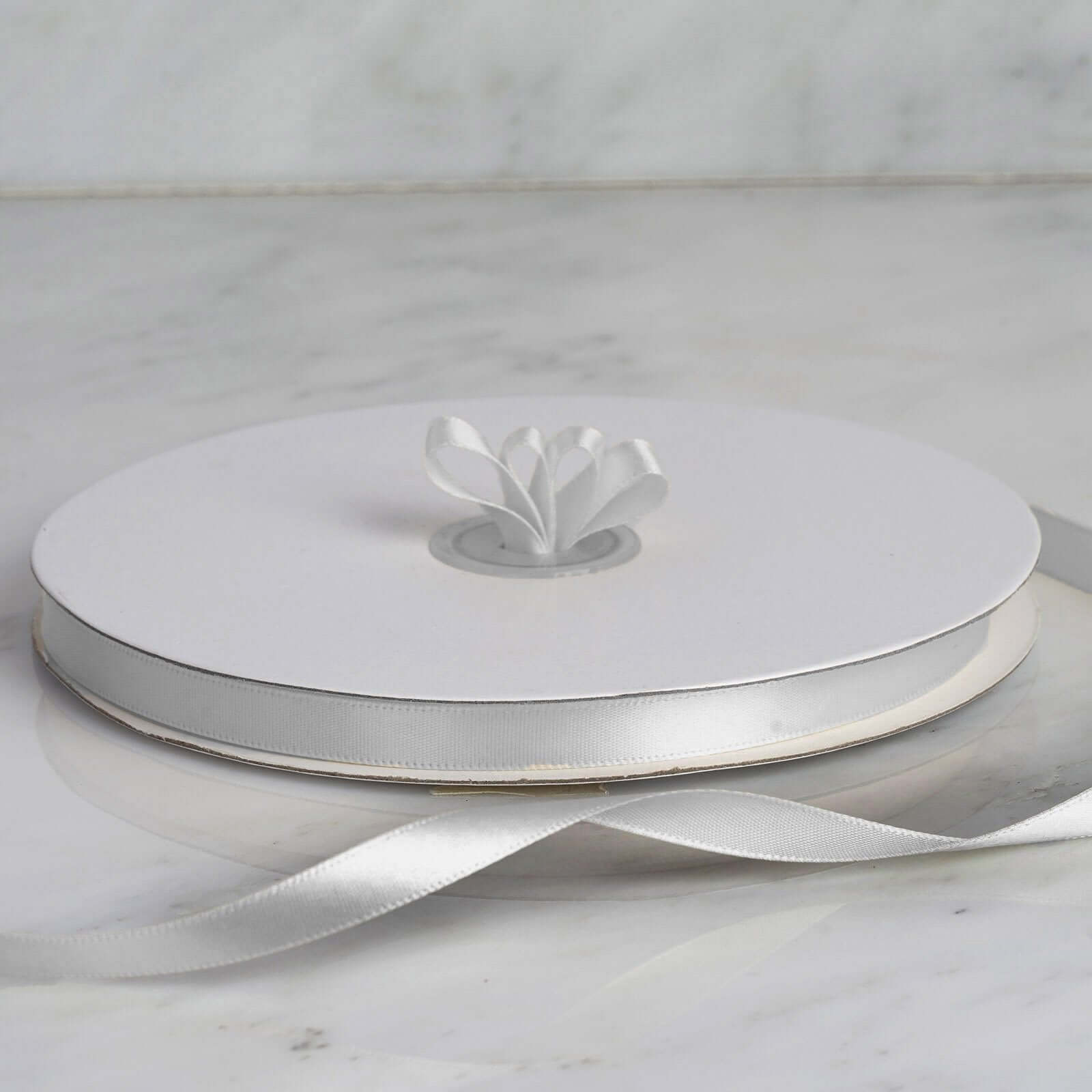 100 Yards 3/8" Silver Single Face Decorative Satin Ribbon