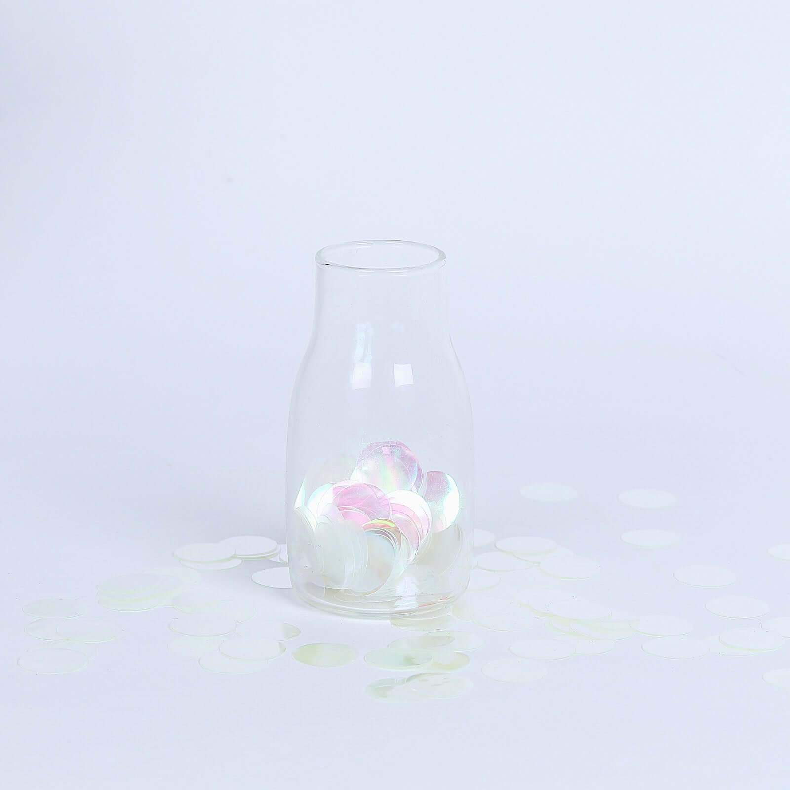 Metallic Round Party Confetti 18G Bag Iridescent Foil, Balloon Table Confetti Glitter Dots for Festive Weddings Baby Bridal Showers & Events