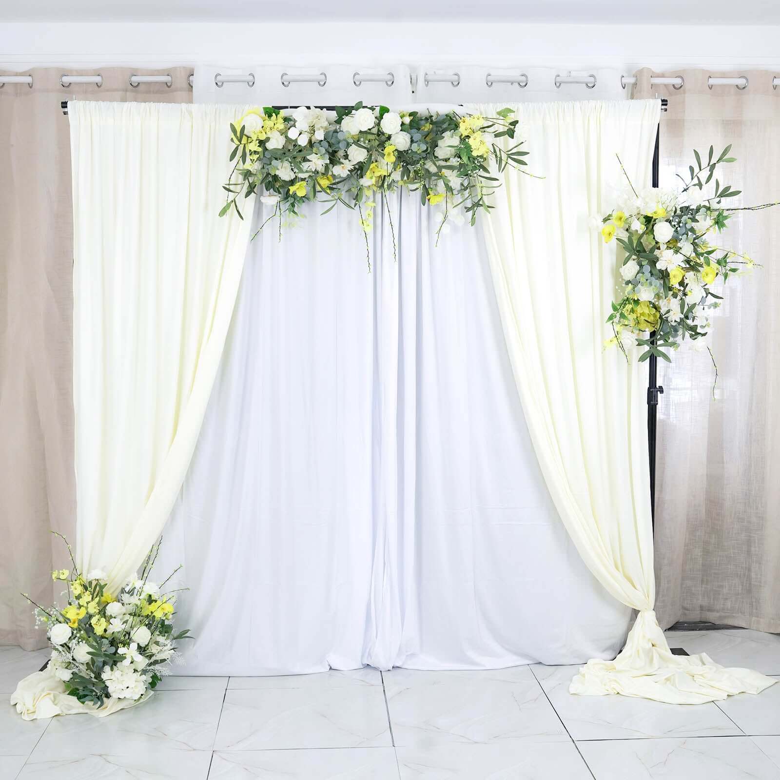 10ft DIY Triple Cross Bars and Mounting Brackets For Backdrop Stands