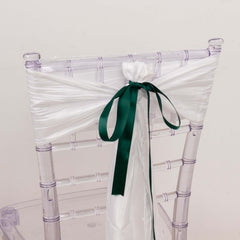 100 Yards 7/8" Hunter Emerald Green Single Face Decorative Satin Ribbon