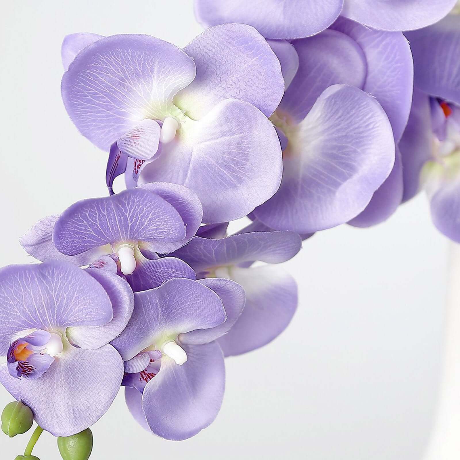 2 Stems 40" Tall Lavender Lilac Artificial Silk Orchid Flower Bouquets