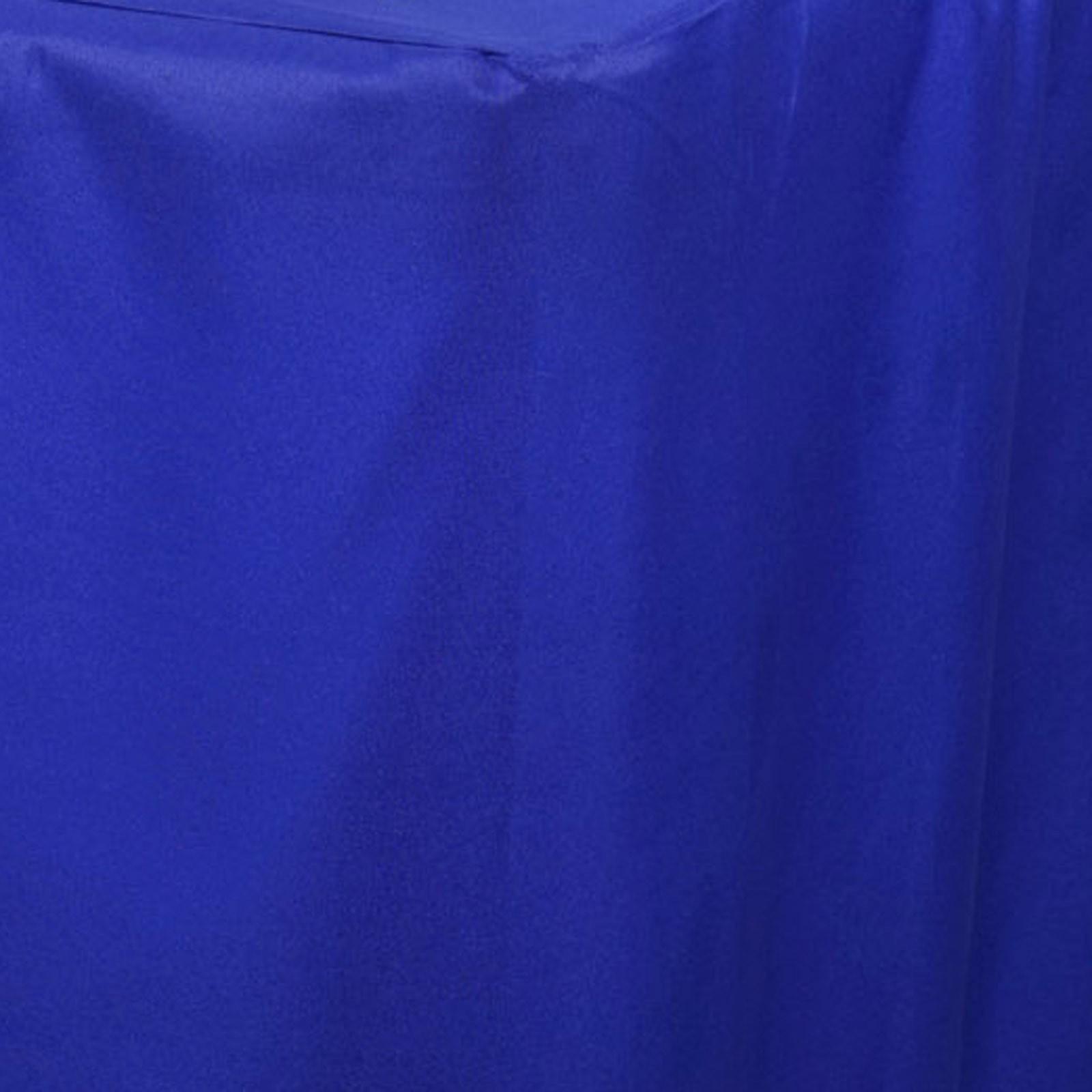 Fitted Polyester 72"x30" Rectangle Tablecloth Royal Blue - Durable and Easy to Maintain Table Cover