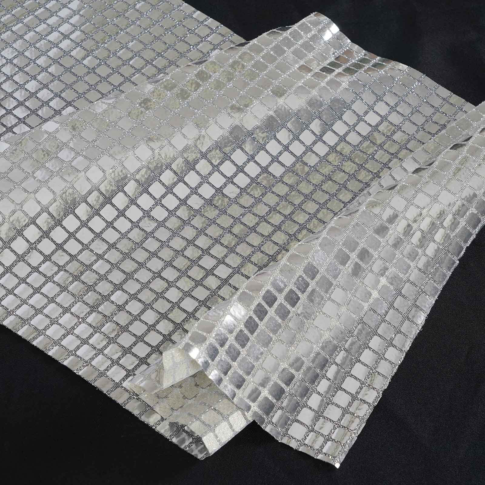 Mirror Foil 12"x108" Table Runner Silver - Shiny Metallic Party Table Decor