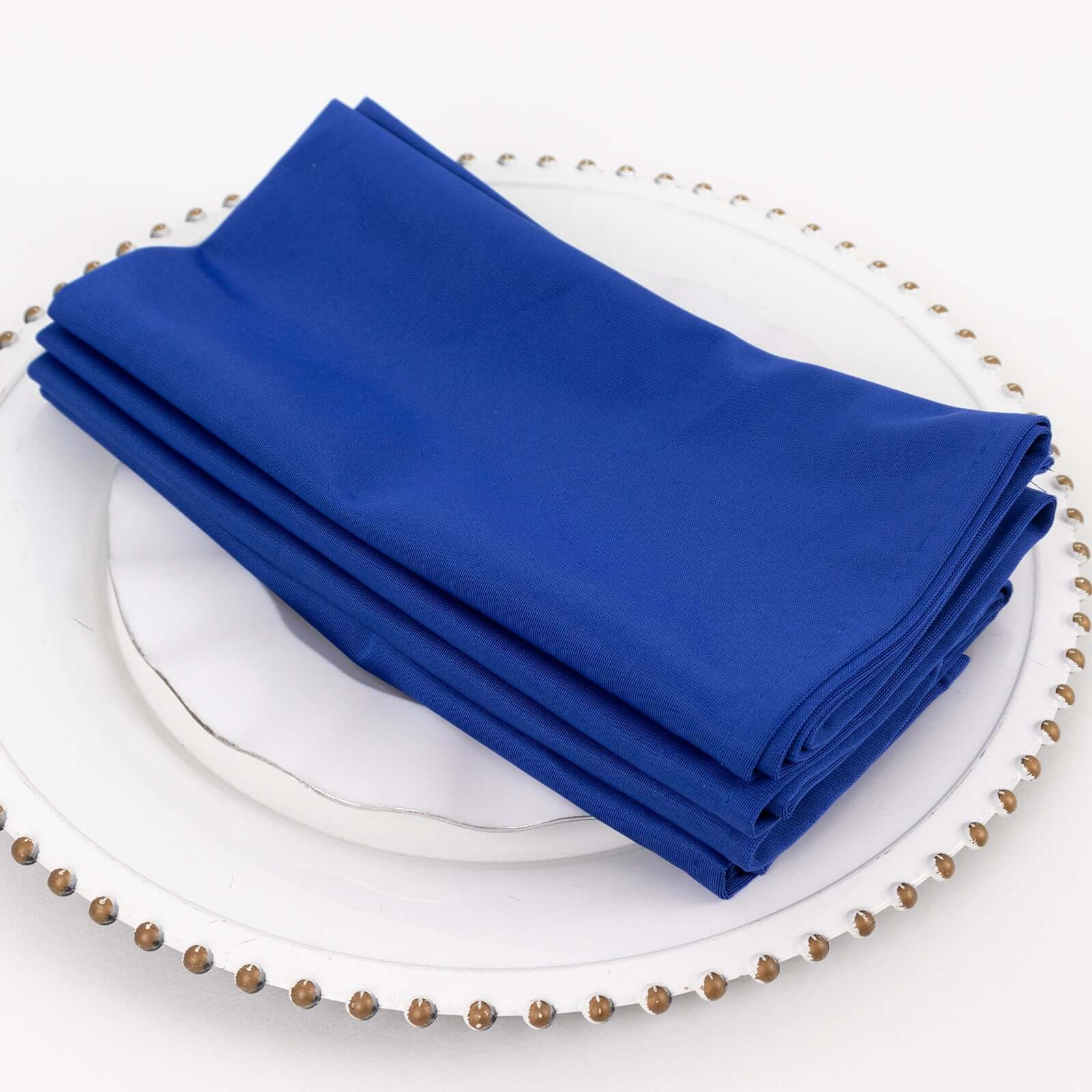 5 Pack Scuba 20"x20" Napkins Royal Blue - Durable & Reusable Dinner Napkins
