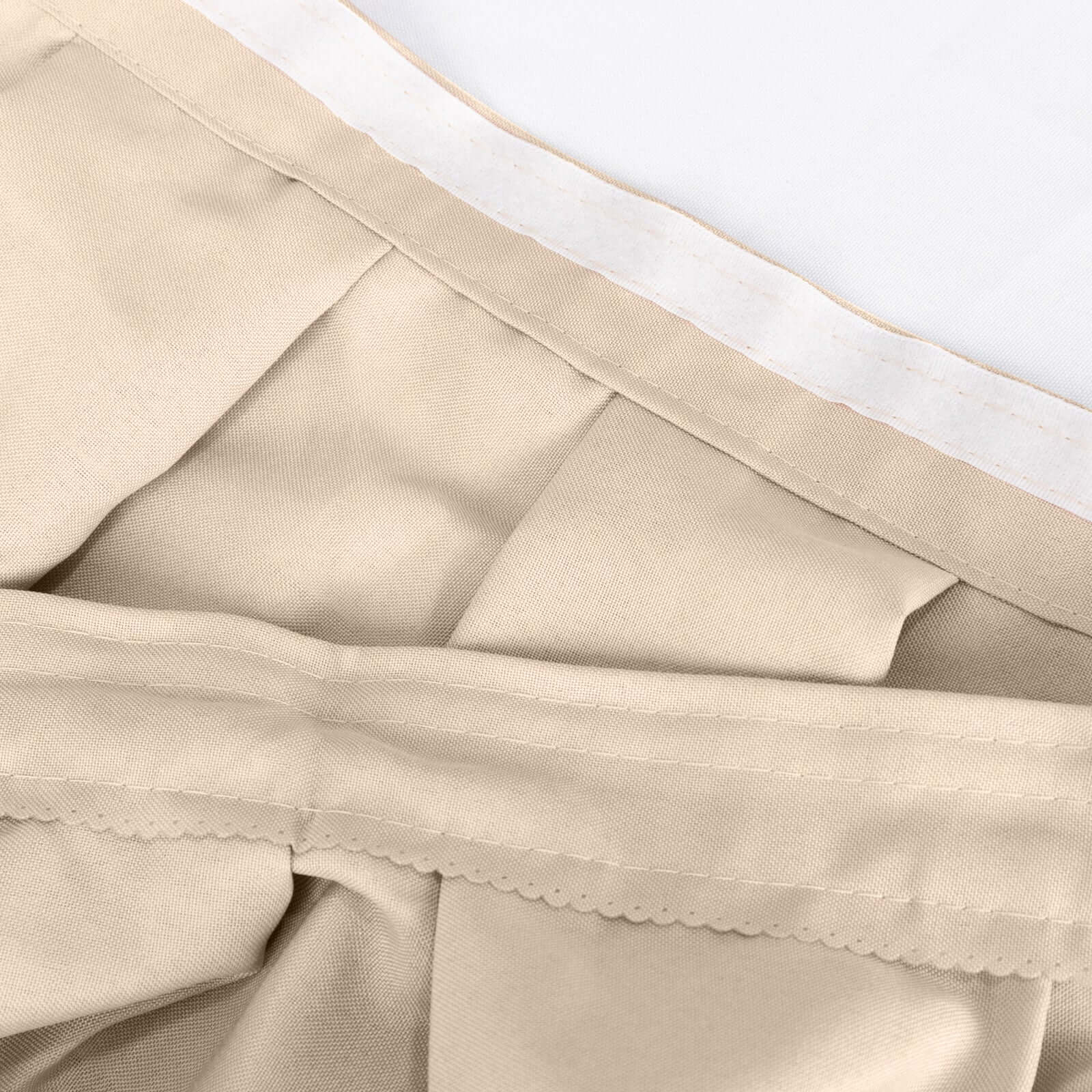 Polyester 21ft Table Skirt Nude - Classic Pleated Design