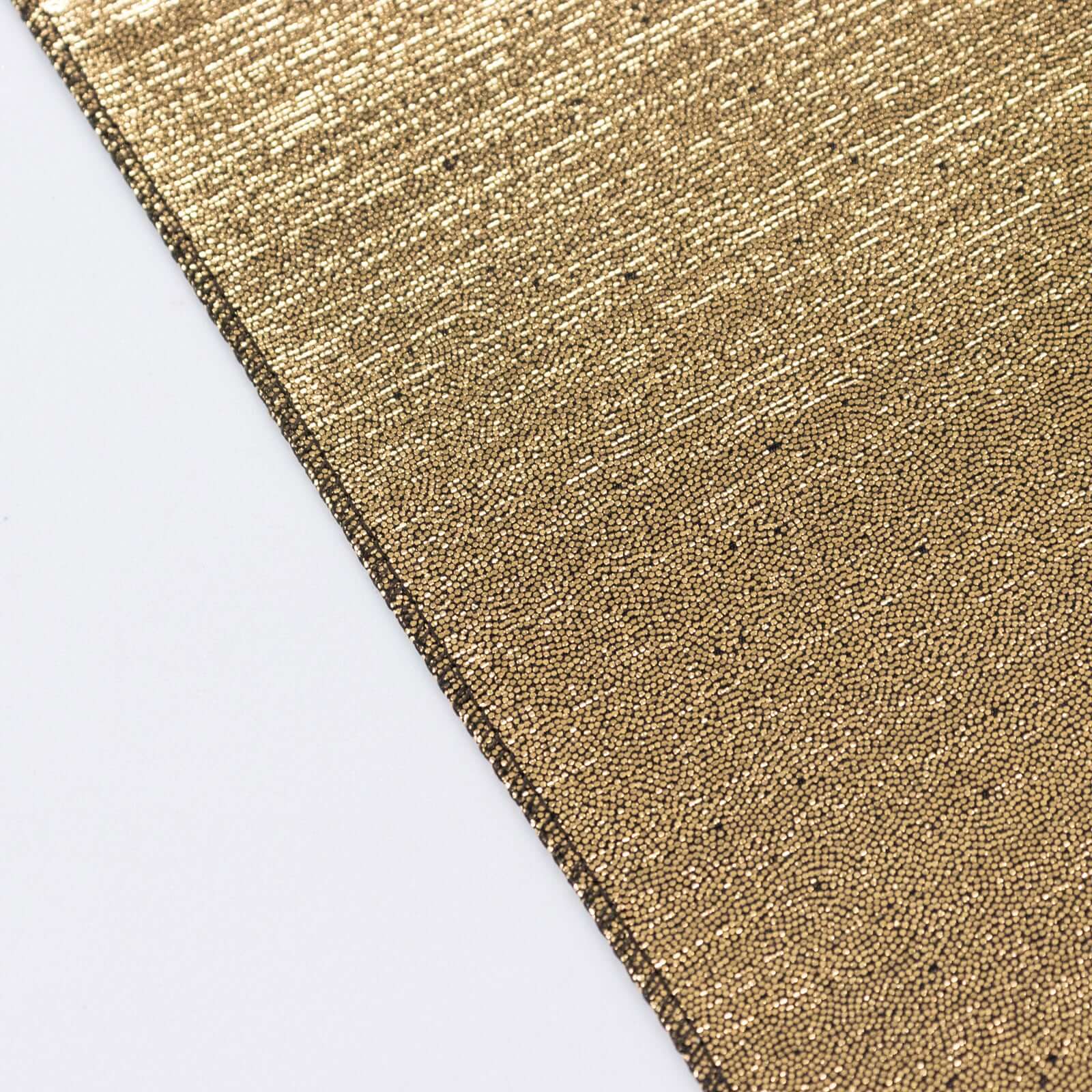 Sequin Dots Polyester 60"x126" Rectangle Tablecloth Shimmering Antique Gold - Wrinkle Free & Sparkling Table Cover
