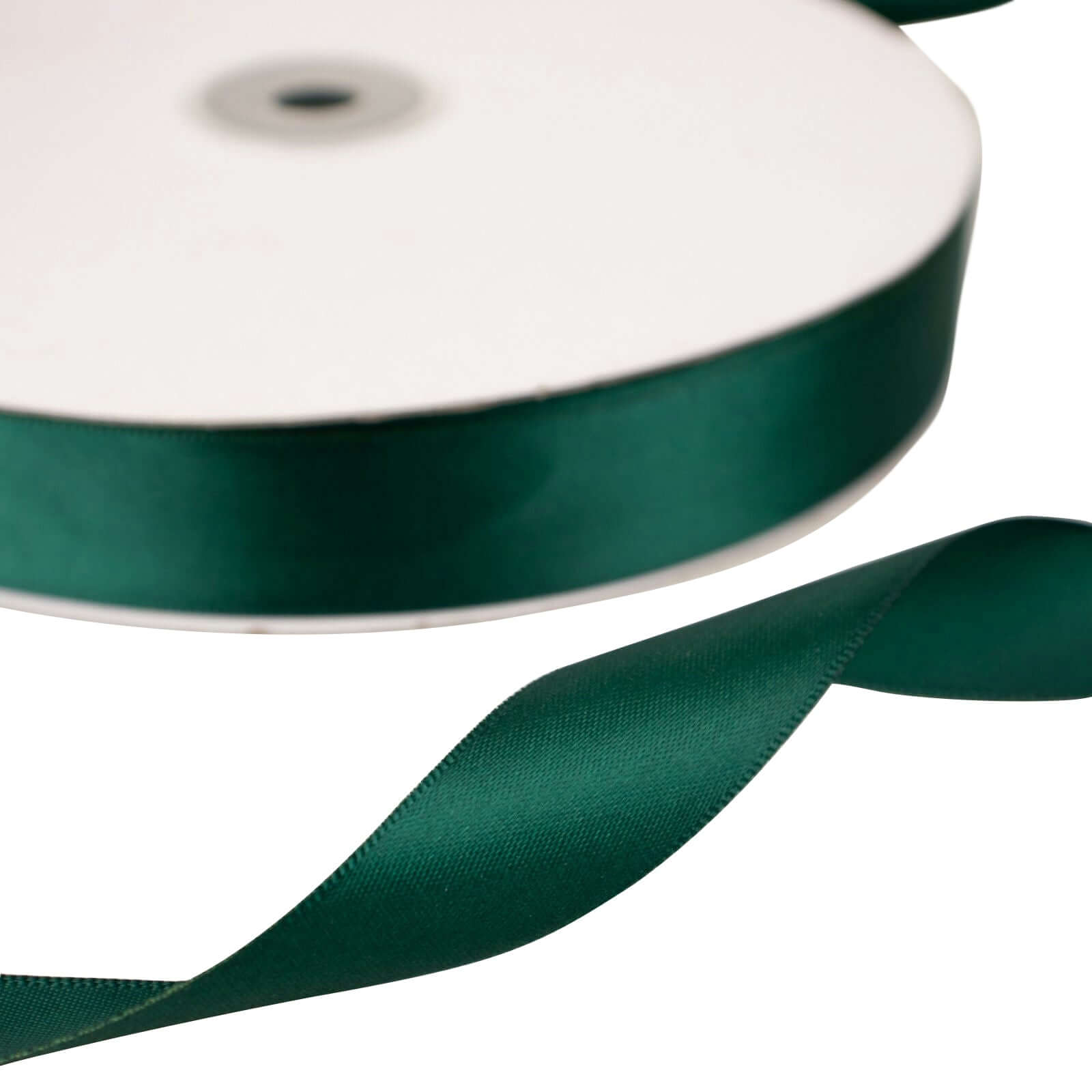 100 Yards 7/8" Hunter Emerald Green Single Face Decorative Satin Ribbon