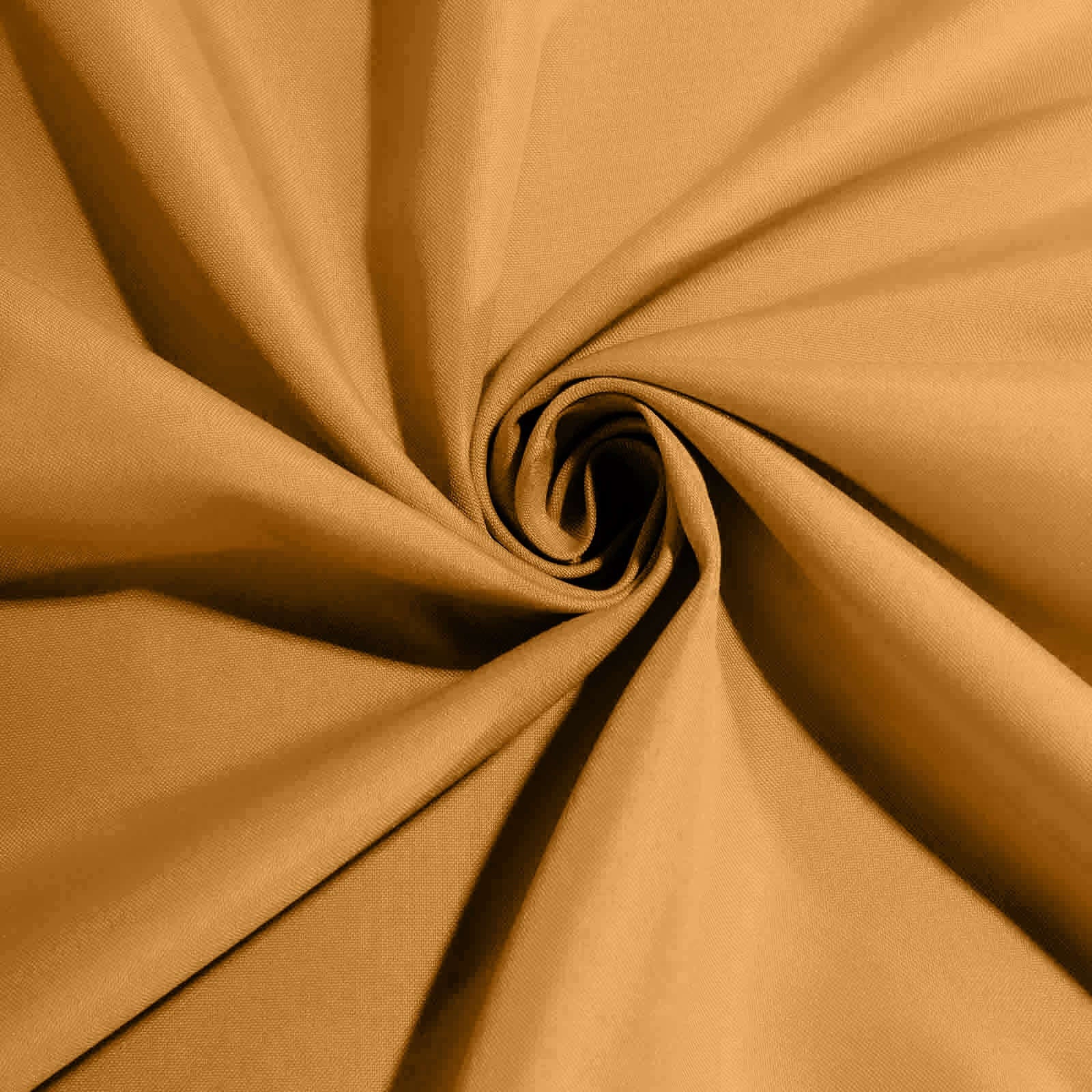 10-Pack Polyester Slip-On Folding Chair Covers with Attached Sashes – Gold Durable Reusable Covers for Wedding & Event Decor