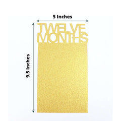 12 Month Milestone 1st Birthday Party Photo Backdrop Hanging Banner, Baby Photo Garland Banner - 5.5ft