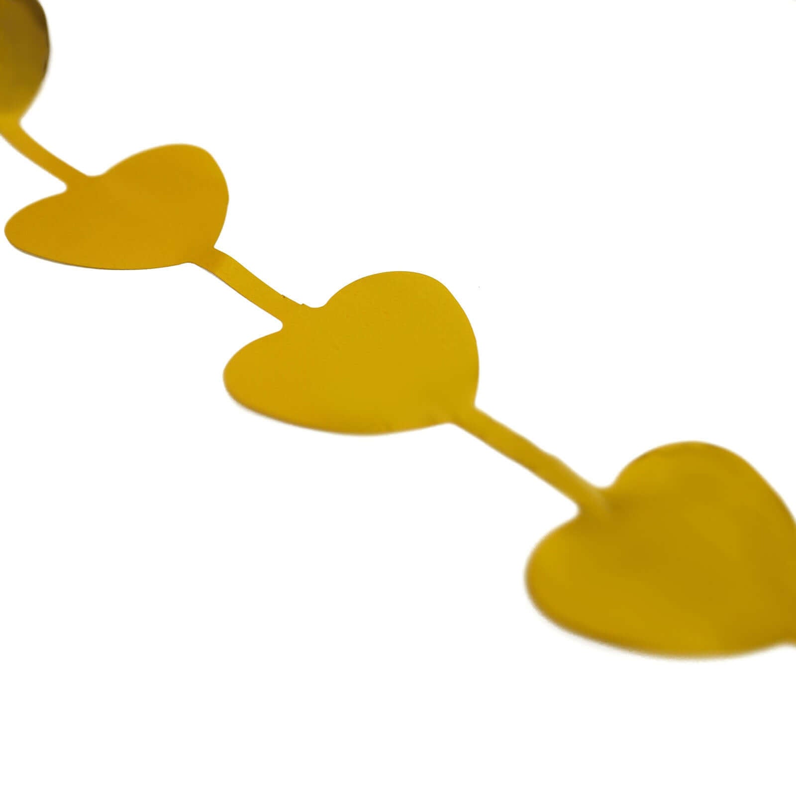 Gold Heart Chain Foil Fringe Curtain Party Backdrop, Metallic Gold Tinsel Streamer Party Decor - Door Window Foil Curtain - 3ftx6.5ft