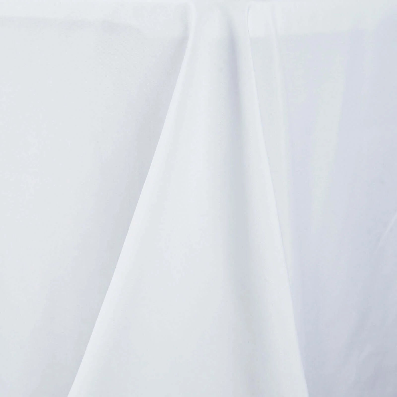 Fire Retardant Premium Polyester 60"x126" Rectangular Tablecloth White - Stylish High-Performance Table Cover for Large Gatherings