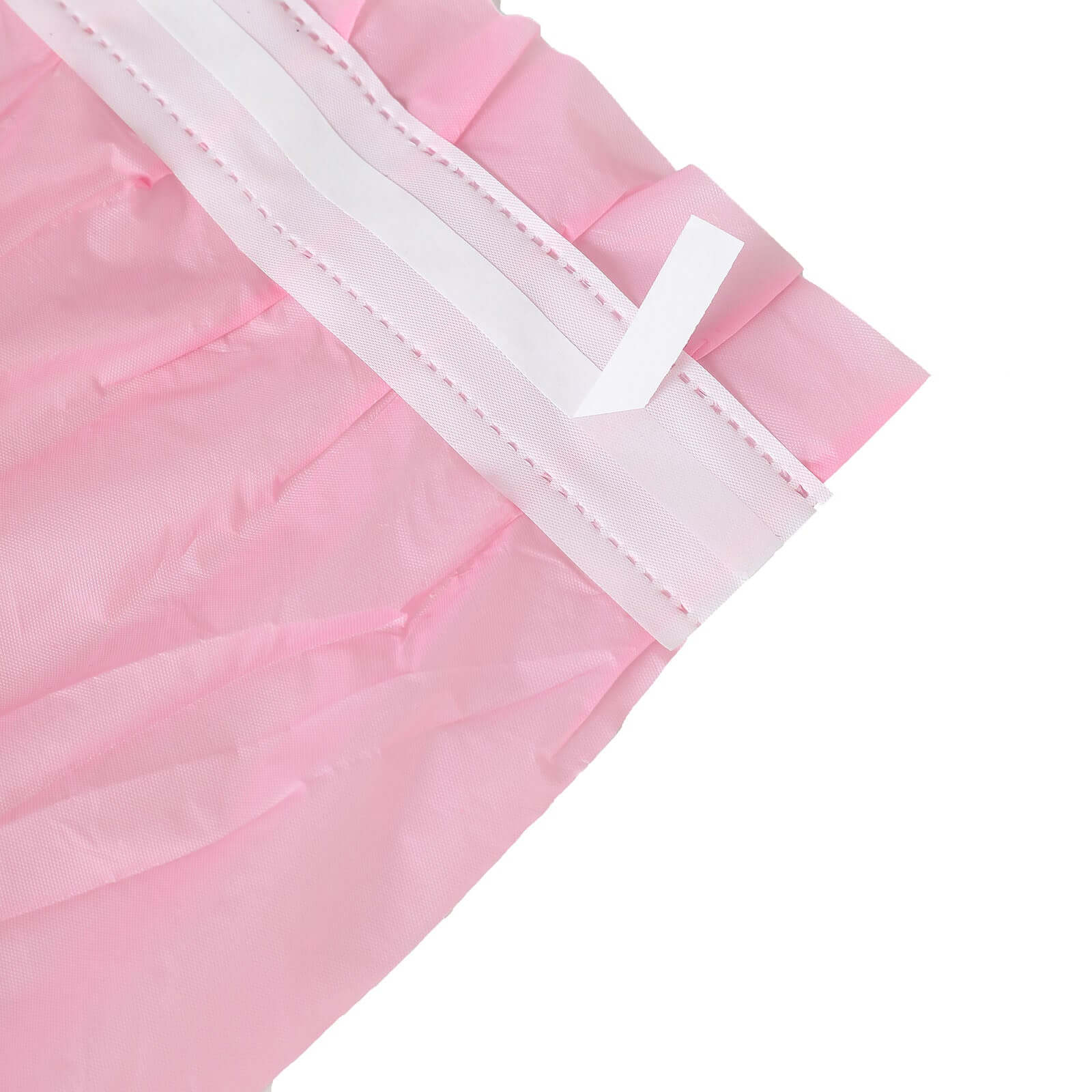 Plastic Table Skirt Pink Ruffled - Durable Disposable Skirt for Events 14ft