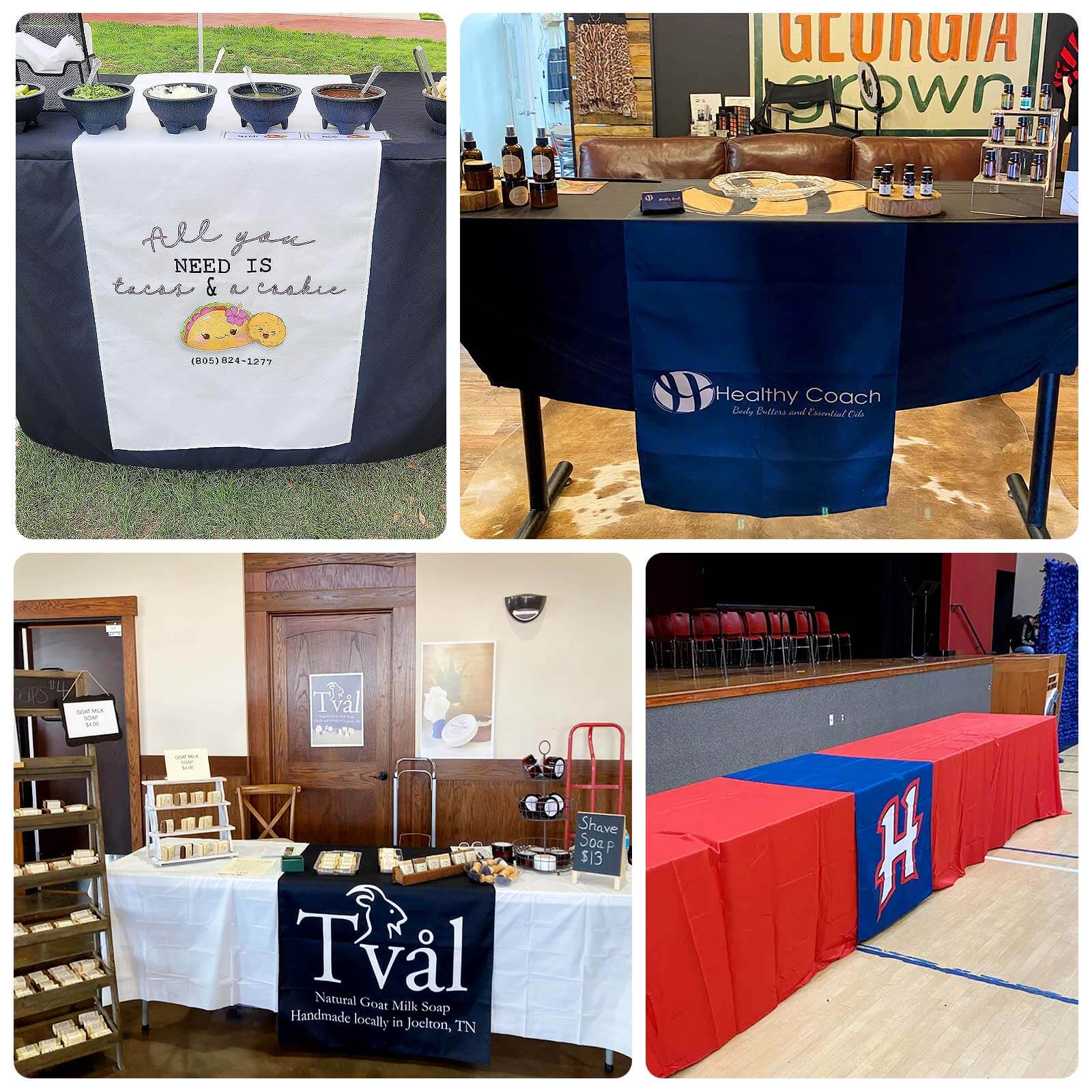 Scuba Polyester 36"x72" Wide Table Runner Black - Wrinkle-Free Trade Show Table Linen