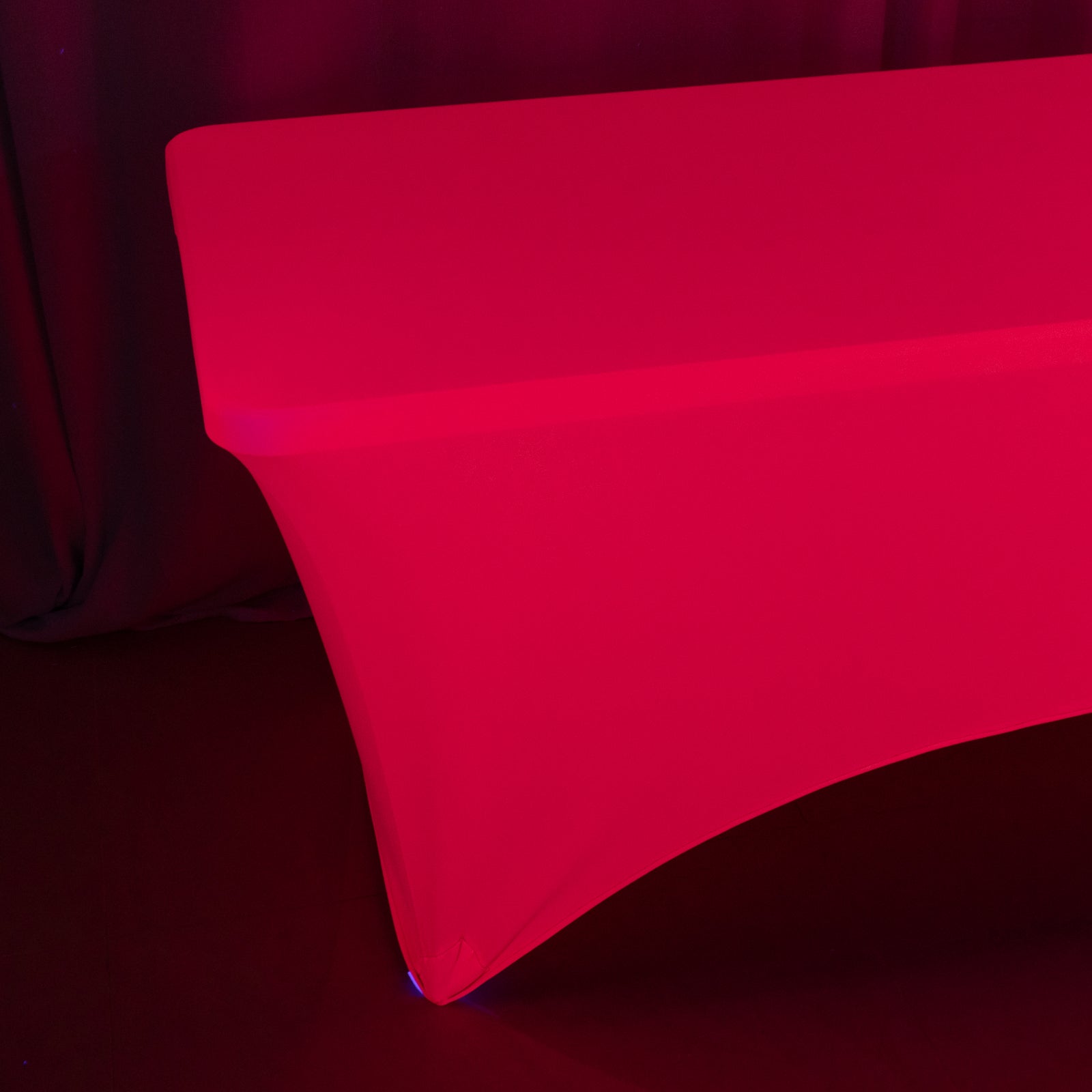Glow Neon Fuchsia Fitted Spandex Tablecloth – 6ft Rectangle, Wrinkle-Free Cover