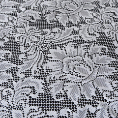 Lace 72"x72" Table Overlay Square Tablecloth White - Victorian Design Table Topper