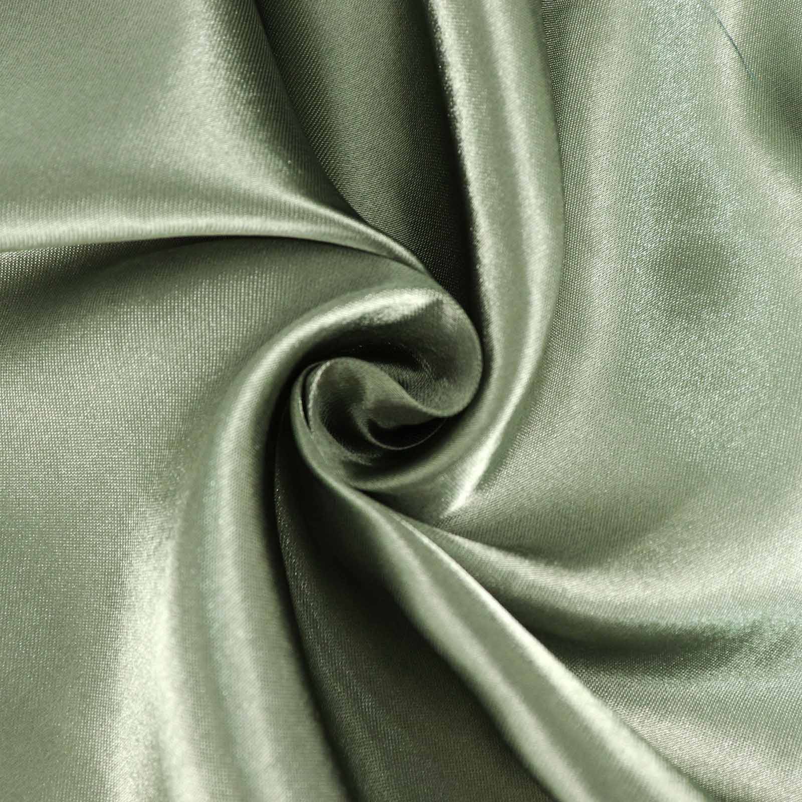 Satin Rectangular 90"x156" Tablecloth Dusty Sage Green - Seamless Table Cover